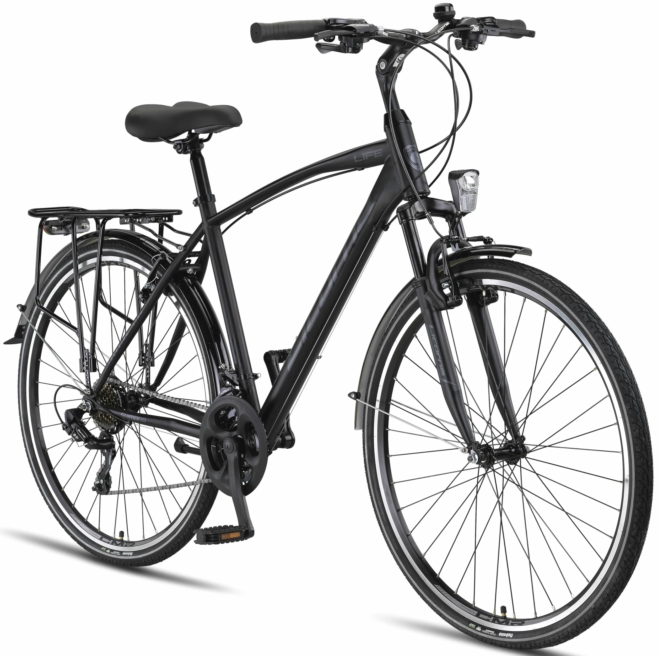 Licorne Bike Life M-V Vélo de randonnée 28'' 21 vitesses Dérailleur Shimano