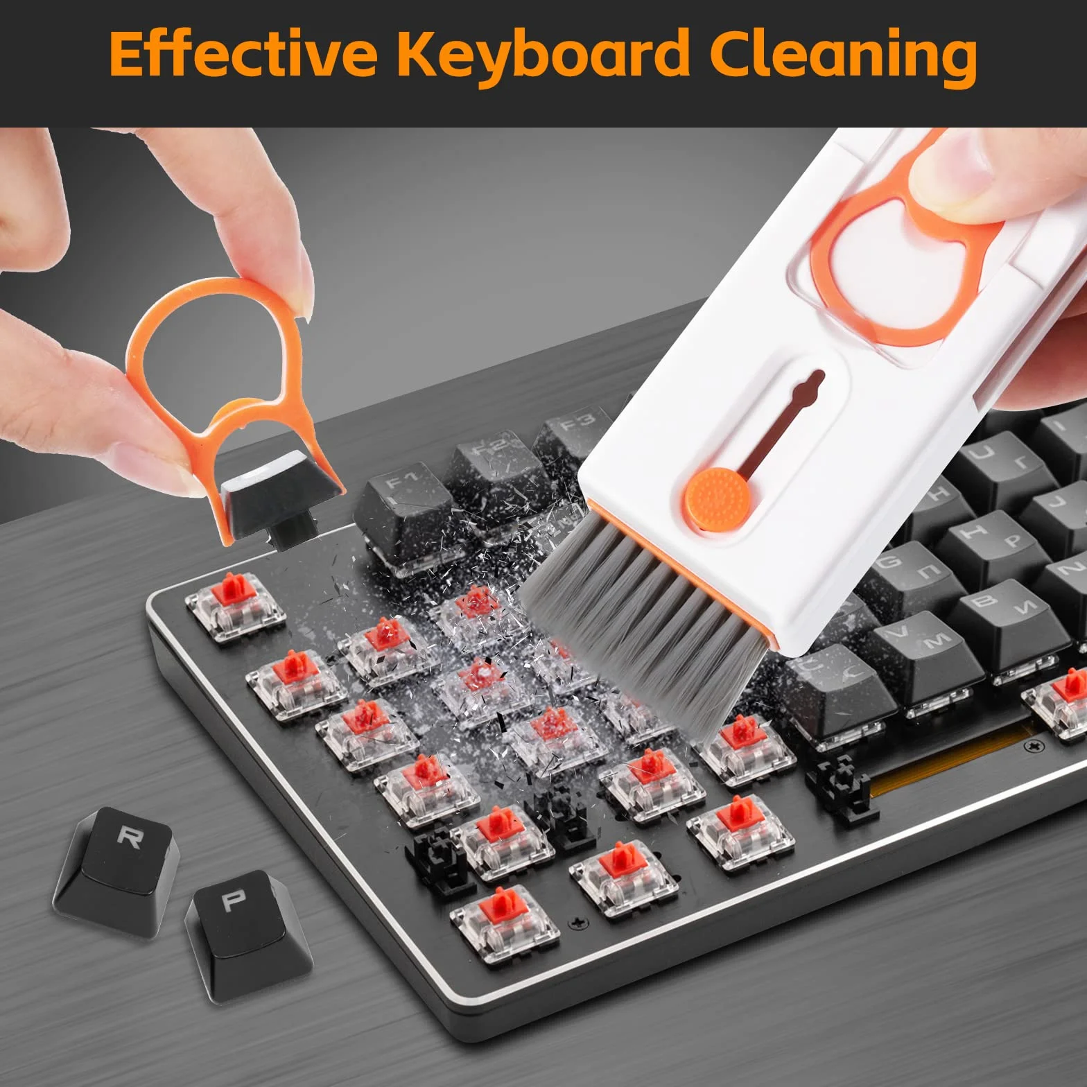 Alyvisun Kit Nettoyage Clavier 11 en 1 Multifonctionnel Brosse à Outils pour PC Tablette Téléphones Ordinateur