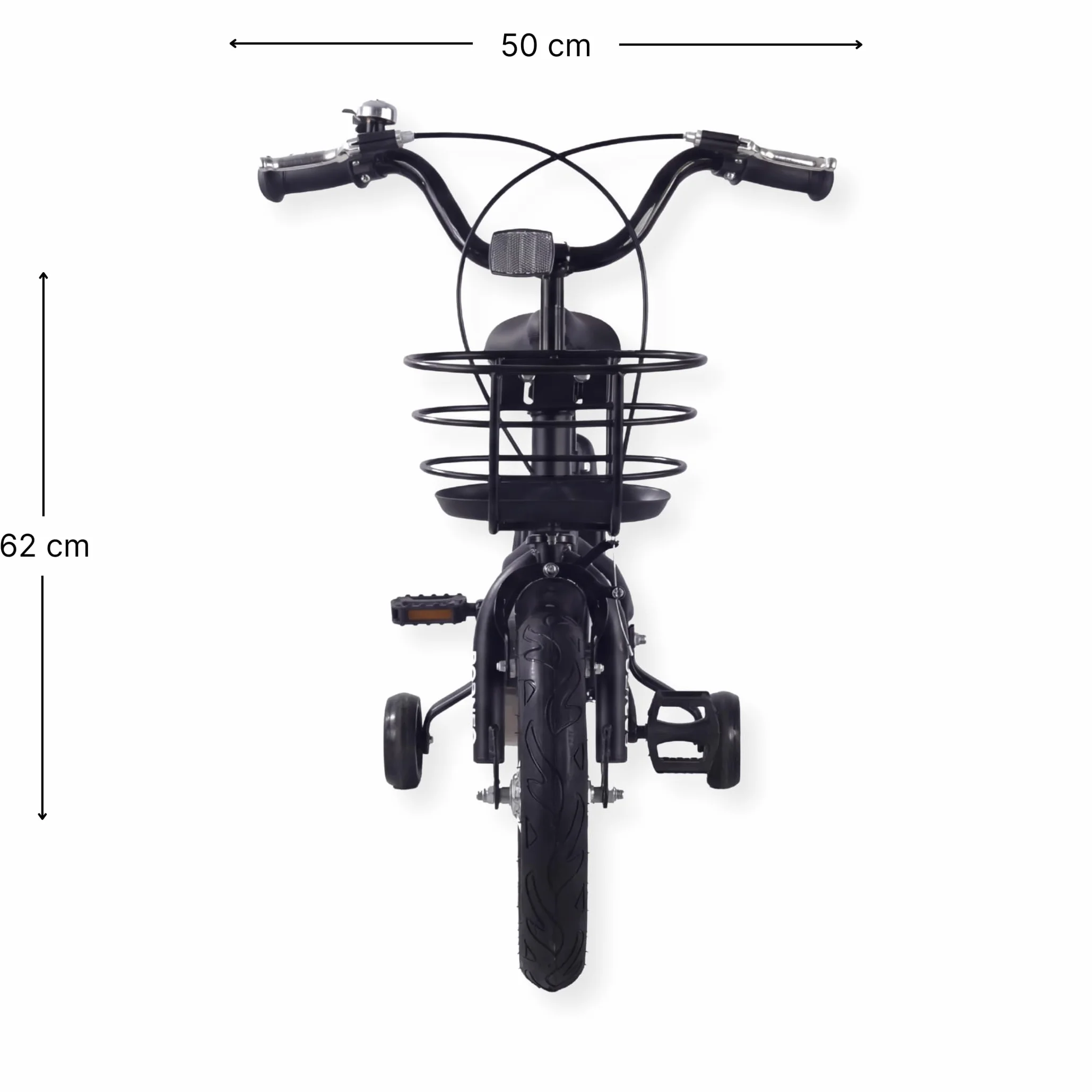 Vélo d'enfant Borneo 12 Pouces Noir