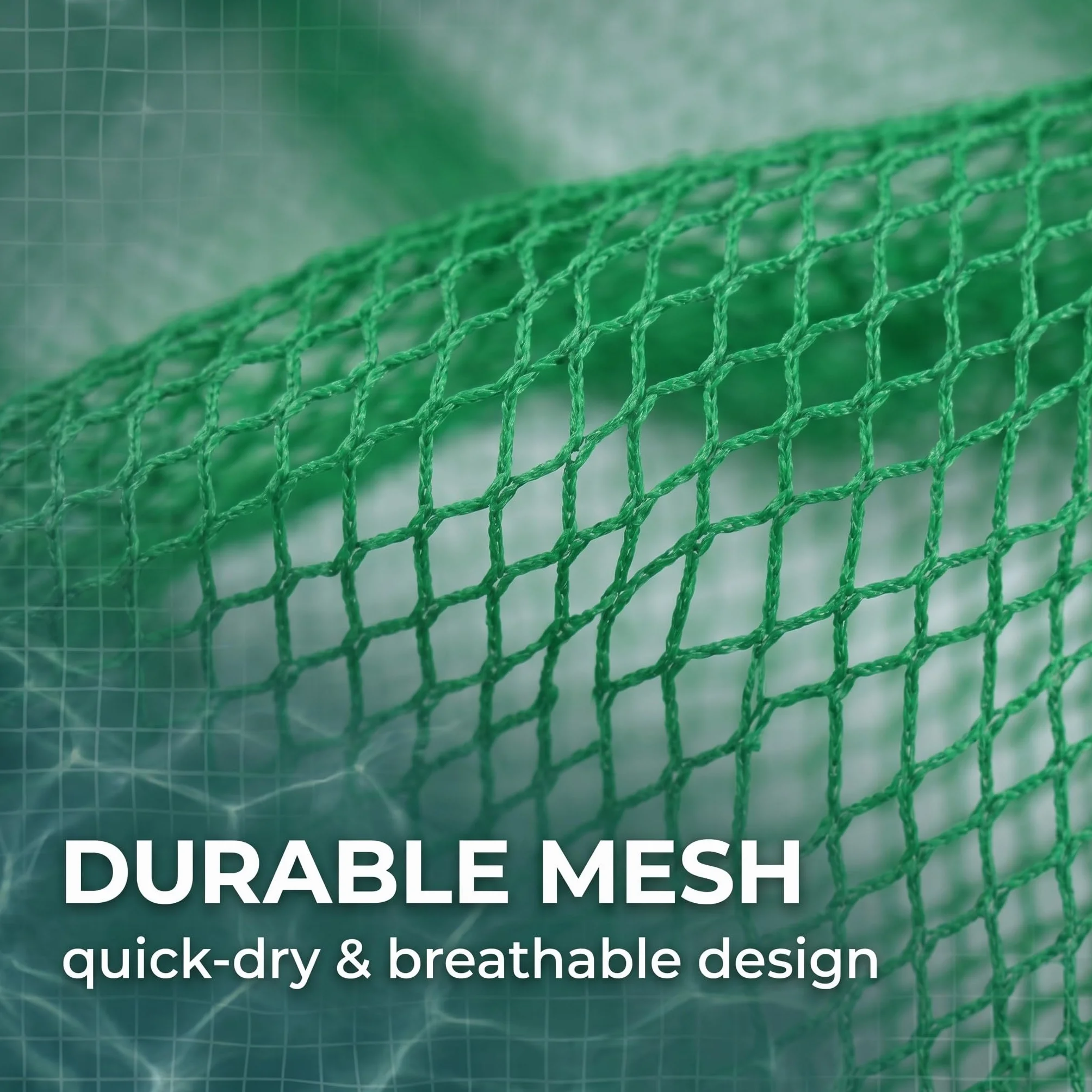 Bourriche Peche 80x50cm, Sac Soluble Peche Carpe, Filet Peche en Nylon Vert Renforcé, Sac de Conservation Poisson Pliable et Séchage Rapide, Nasse à Poisson Multifonctionnelle