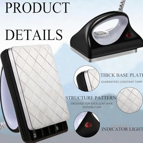 Fer à cire pour snowboard et ski – Fer à cire commercial à température réglable avec plaque de base épaisse pour protéger les planches