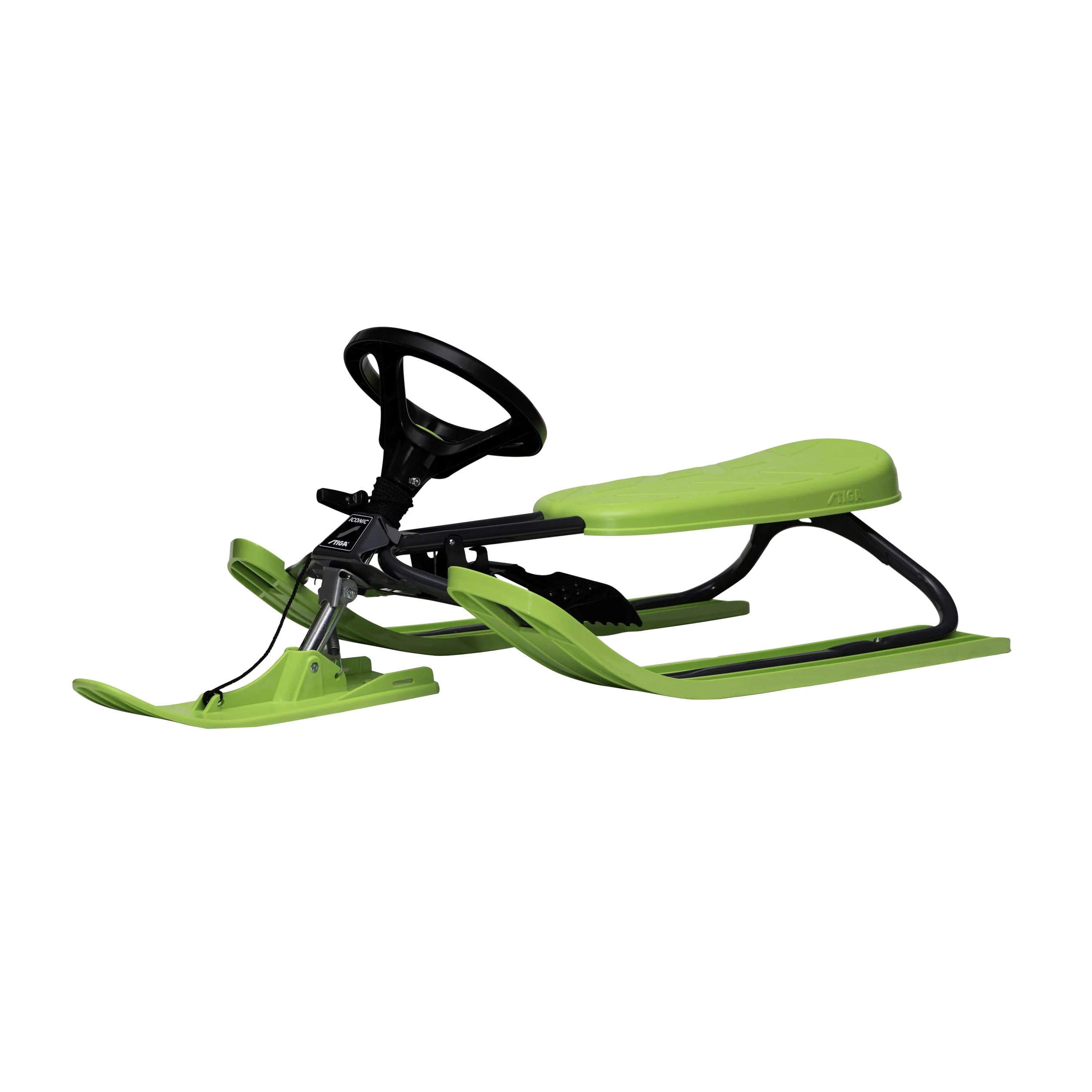 STIGA Snowracer Iconic - Luge Enfant avec Cadre en Acier, Frein et Câble de Remorquage - pour Les Enfants à Partir de 5 Ans