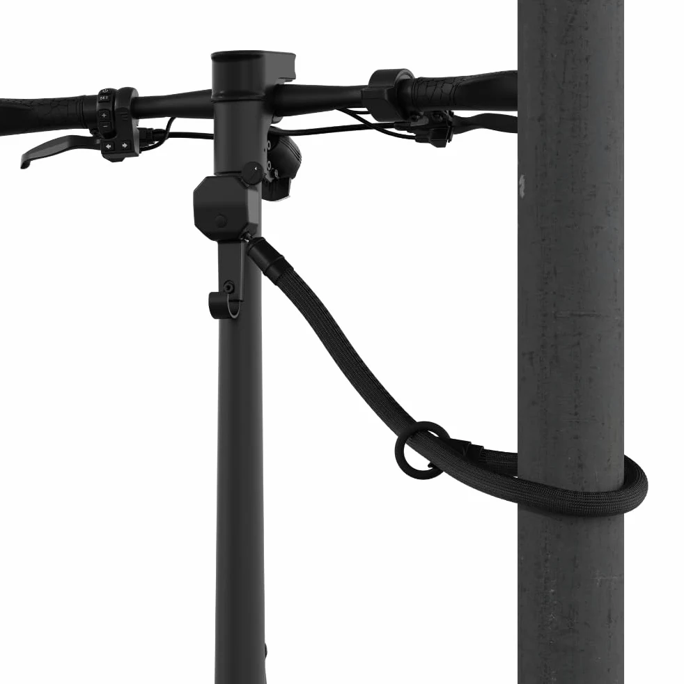 Egret Easy Lock Serrure 2 en 1 pour scooter électrique, 120 cm, avec niveau de sécurité élevé et clé, compatible avec Egret Ey! et X, noir