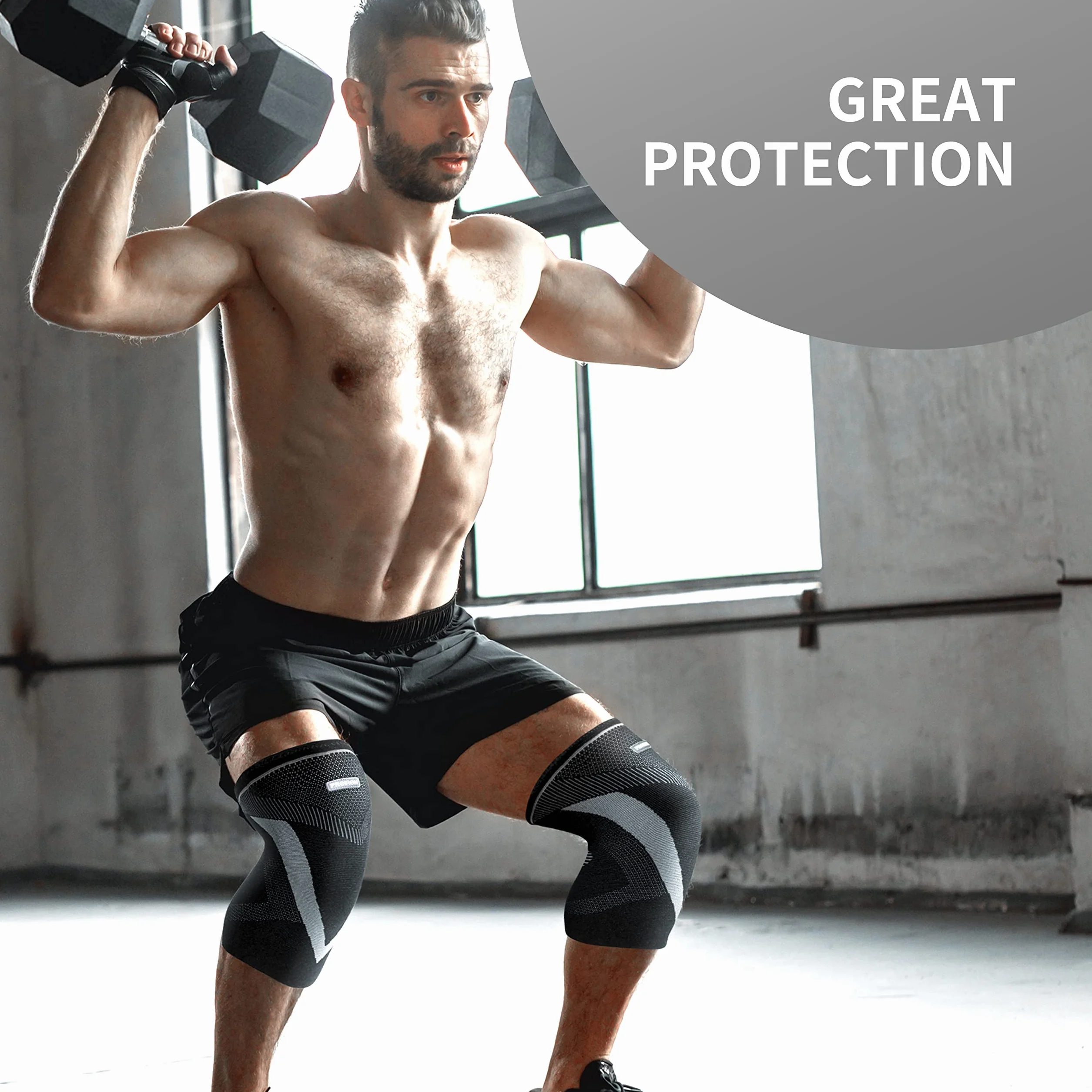 PROIRON Genouillère Sport pour Hommes Femmes Immobiliser Genou Respirant Antidérapant 1 Paire