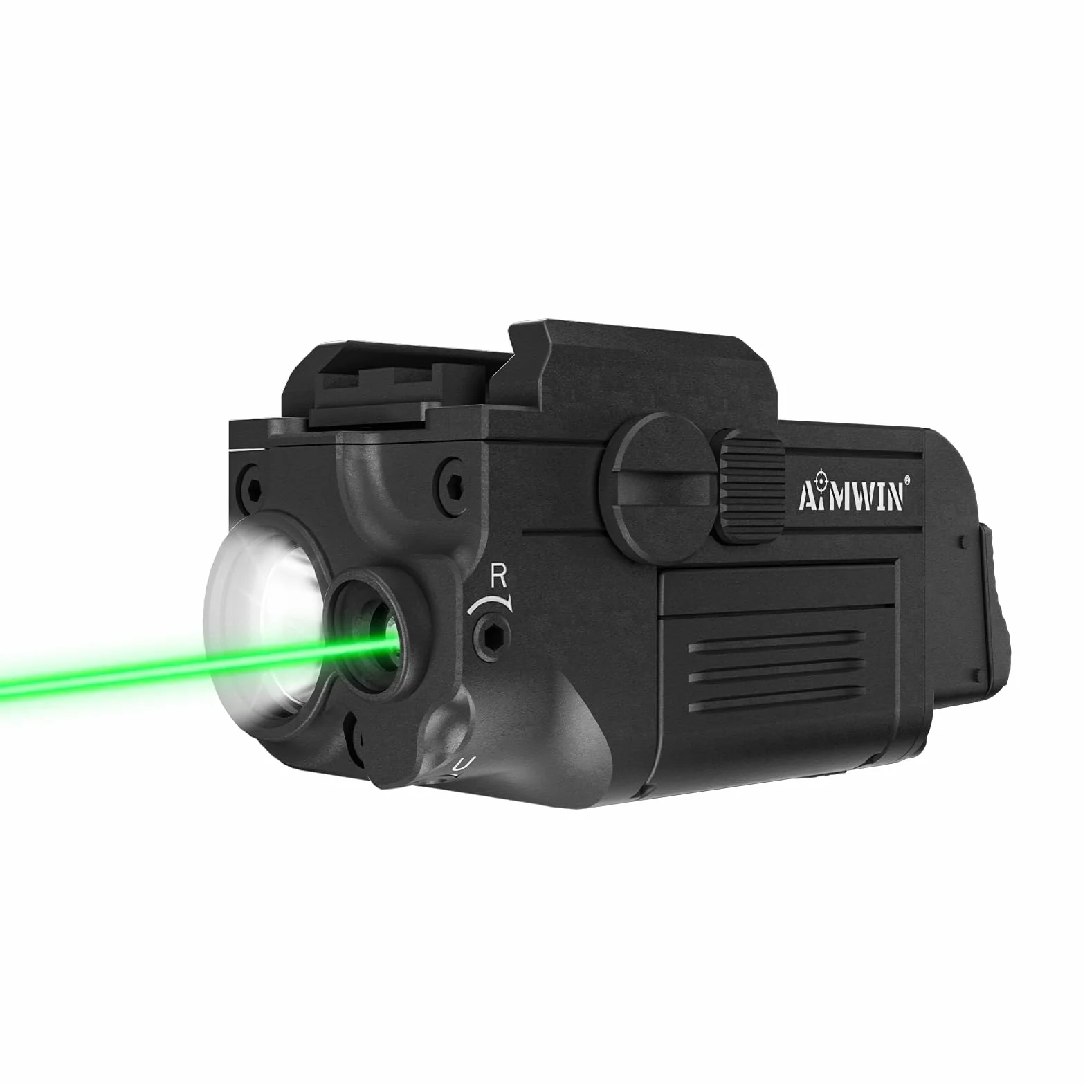 AIMWIN WL10 GL Lampe LED Tactique 900 Lumens Indicateur Vert Recharge Magnétique Montage Rail Universel