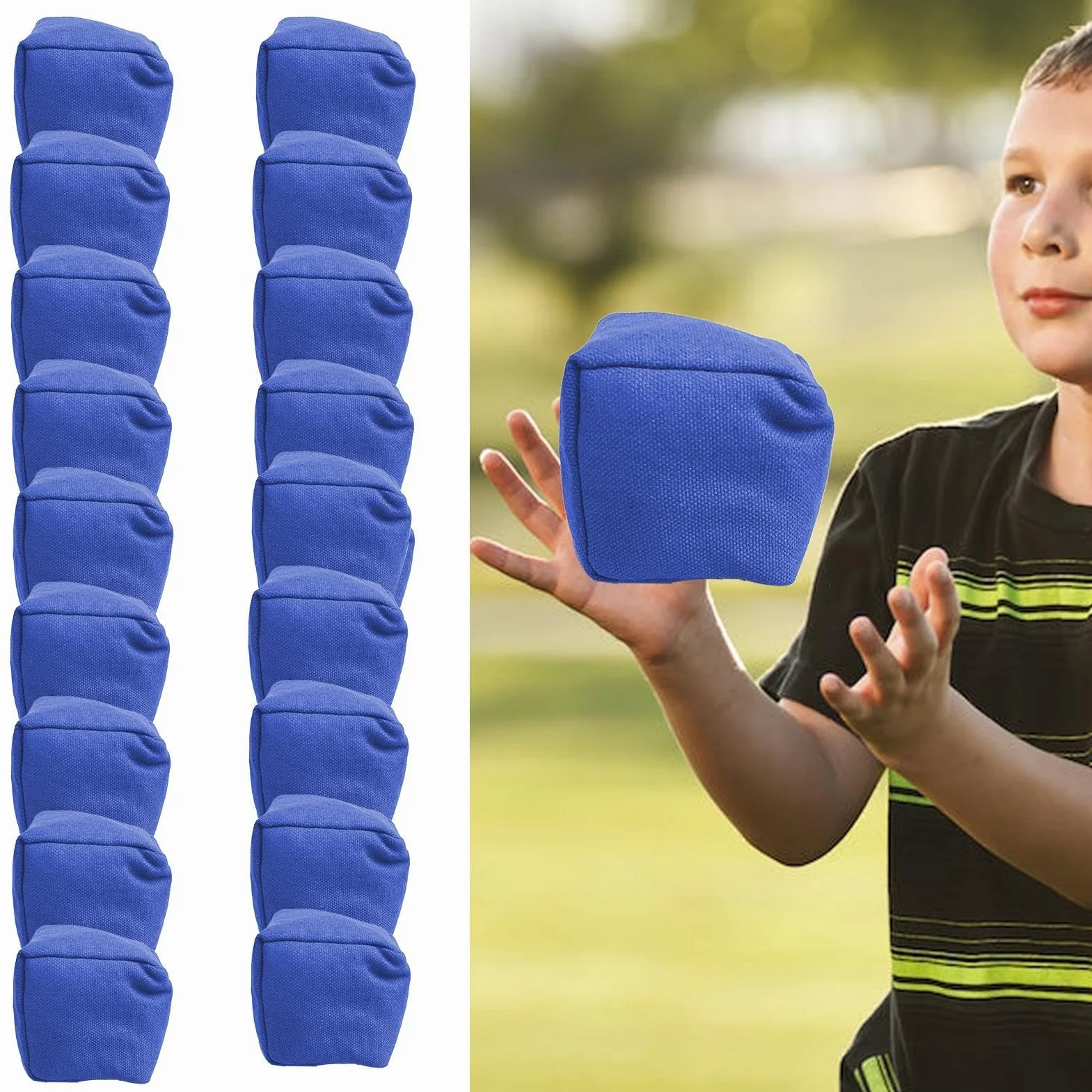 Sacs de Sable à Lancer, Sacs de Haricots colorés étanches - Ensemble de Jeu de Lancer pour Plage, Maison, Carnaval, École