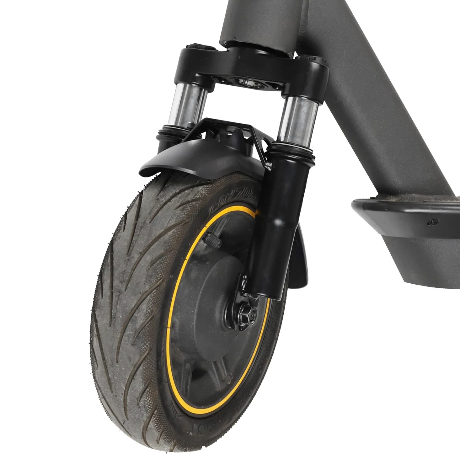 Kit Nouvelle Suspension Avant Fourche pour Segway Ninebot Max G30 Trottinette Amortisseur Avant + Garde-Boue Avant + Support de Pied Scooter Electrique Modification