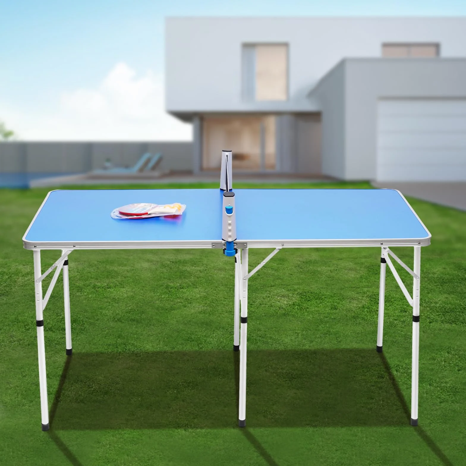 Table de ping-pong pliable en aluminium MDF pour intérieur et extérieur