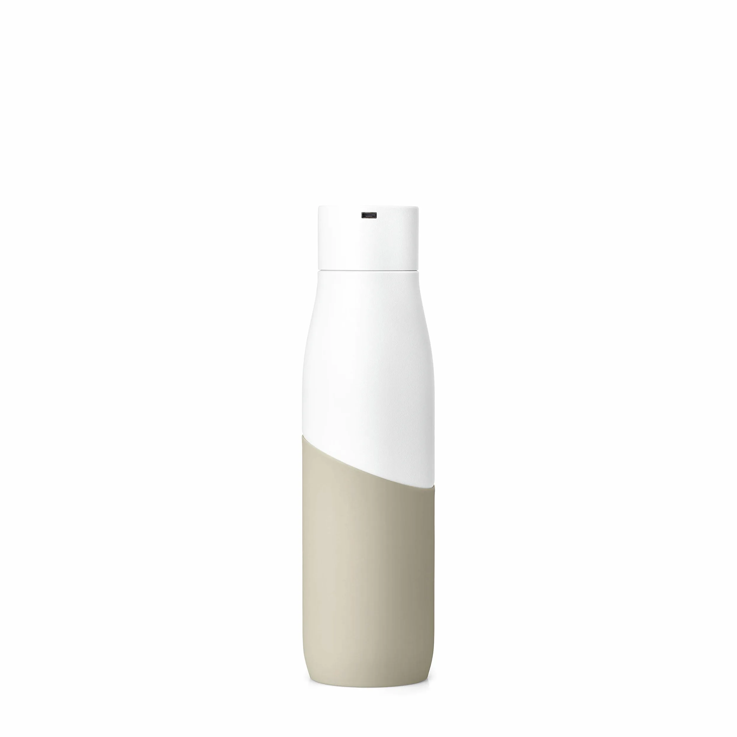 LARQ Movement PureVis 710ml – Gourde UV auto-nettoyante en acier inoxydable avec housse en silicone | Légère, antichoc, garde l’eau fraîche | Sport, course, plein air, White/Dune