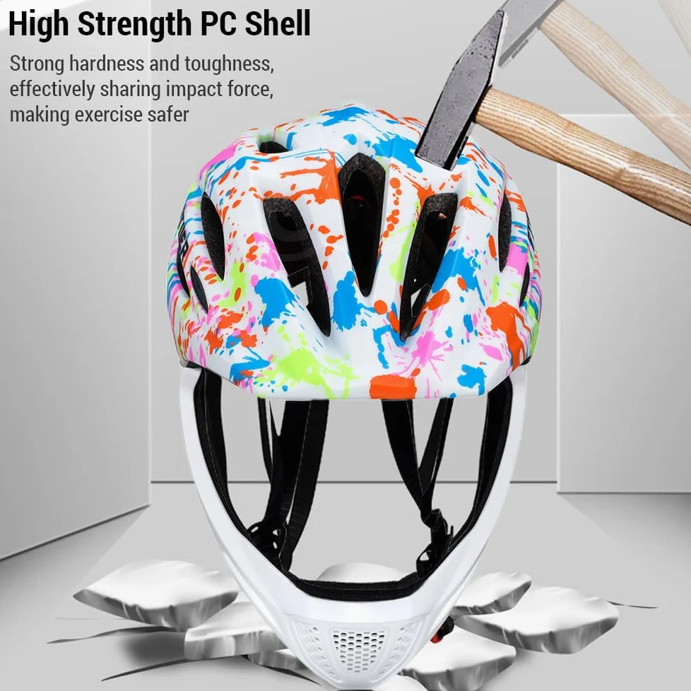 Casque de vélo réglable et respirant pour enfants avec lumière LED