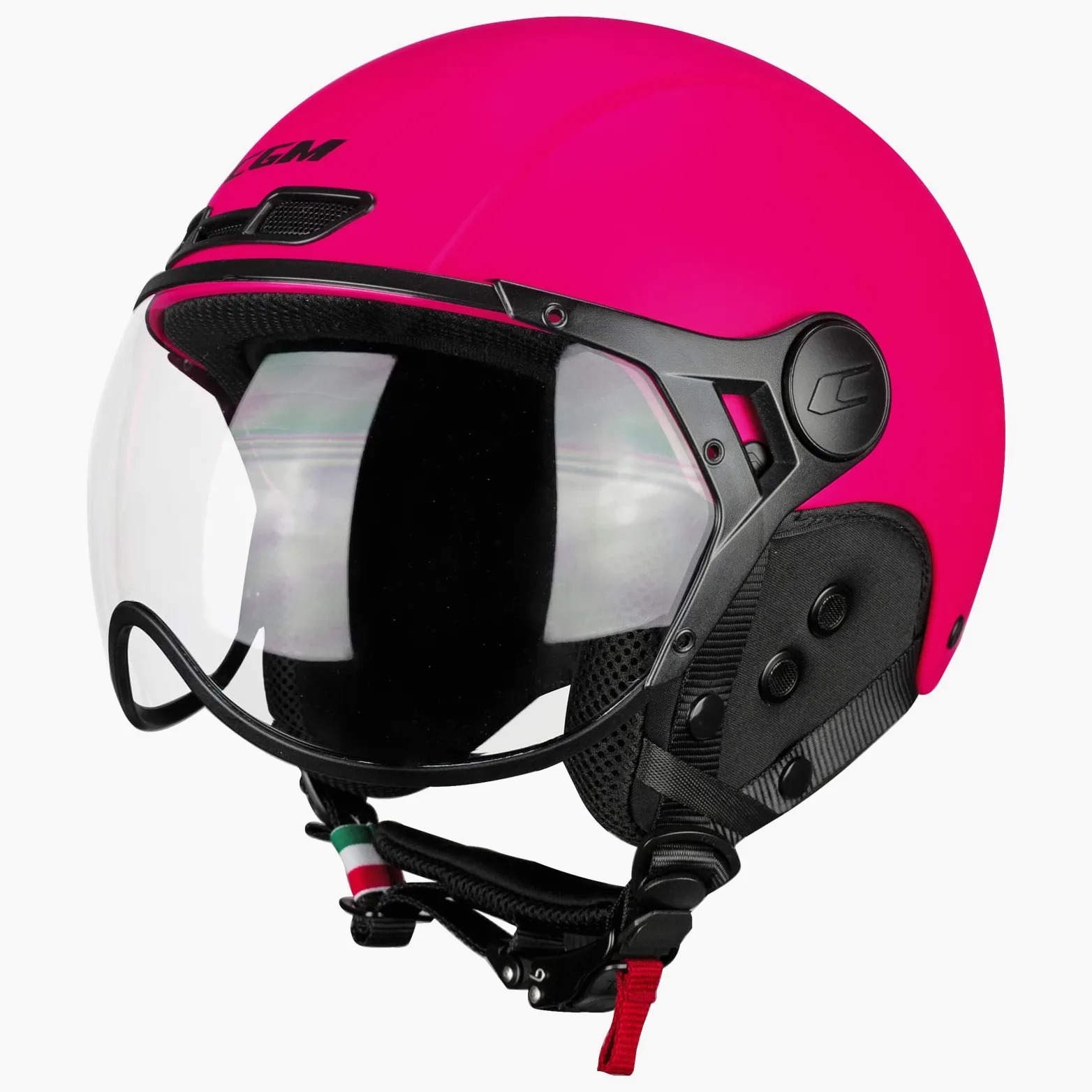 CGM EBI Casque de Ski Unisexe pour Adulte, Rose Fluo Mat, XL (60 cm)