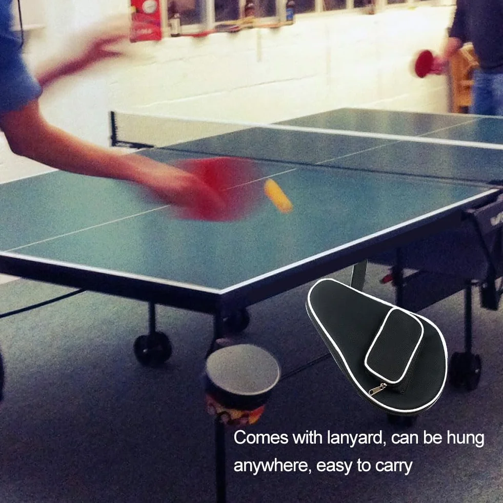 Housse pour Raquette de Tennis de Table, Sac pour 2 Raquettes avec Compartiment pour 3 Balles
