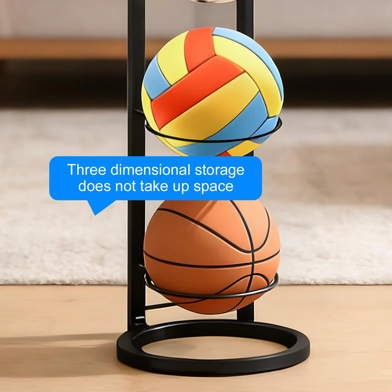 Support De Balle Verticale À 6 Niveaux, Organiseur De Basket-Ball, Porte Ballon Basket, Support Ballon Foot