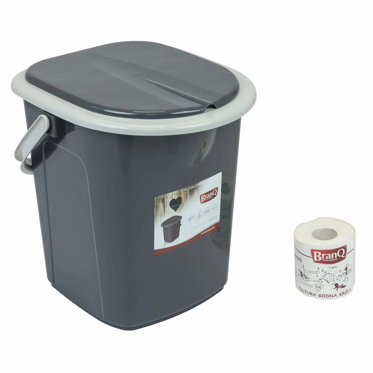 BranQ 1306 Toilettes de Camping Gris Taille M