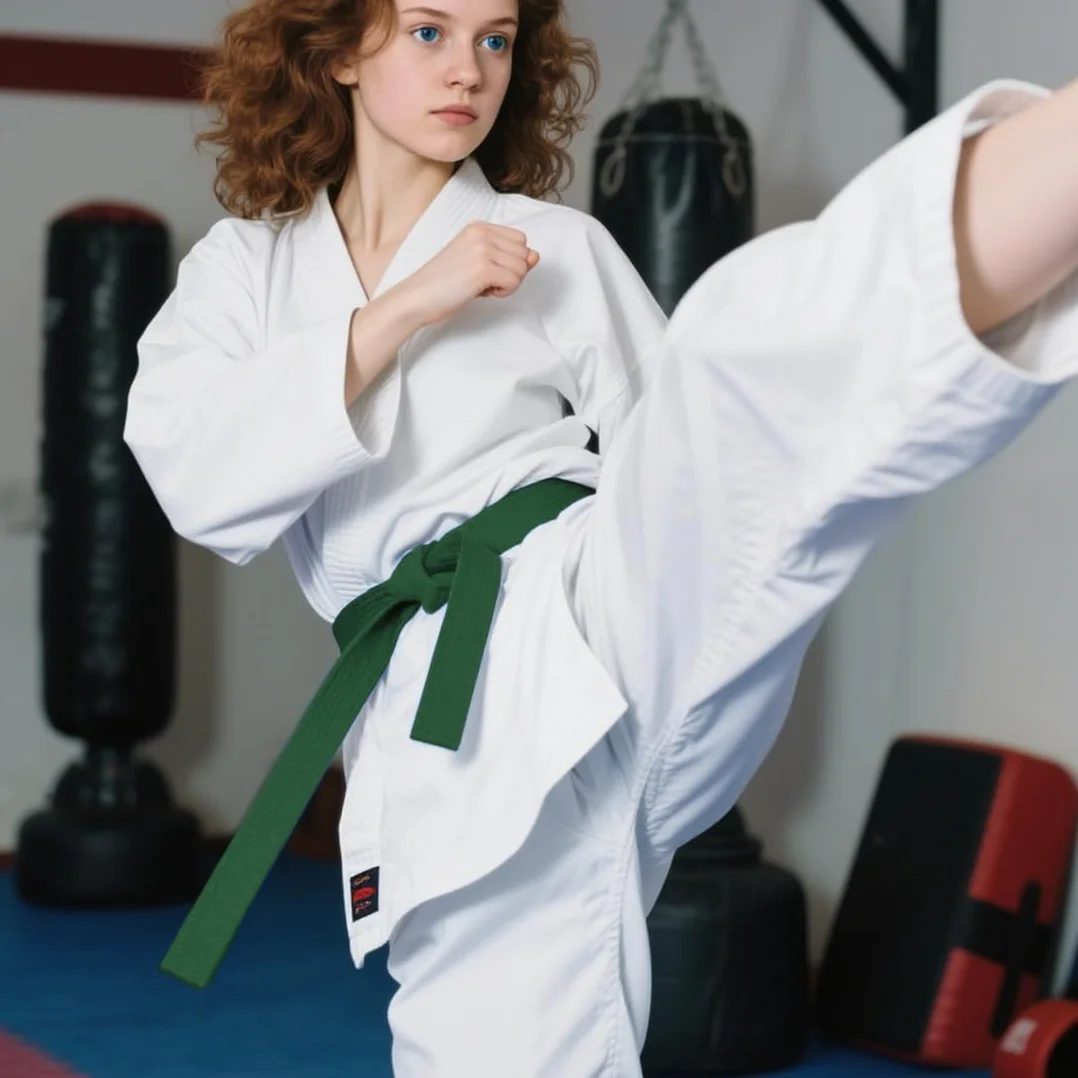 Ceintures d'Arts Martiaux Vert Judo Taekwondo Professionnelle 220cm