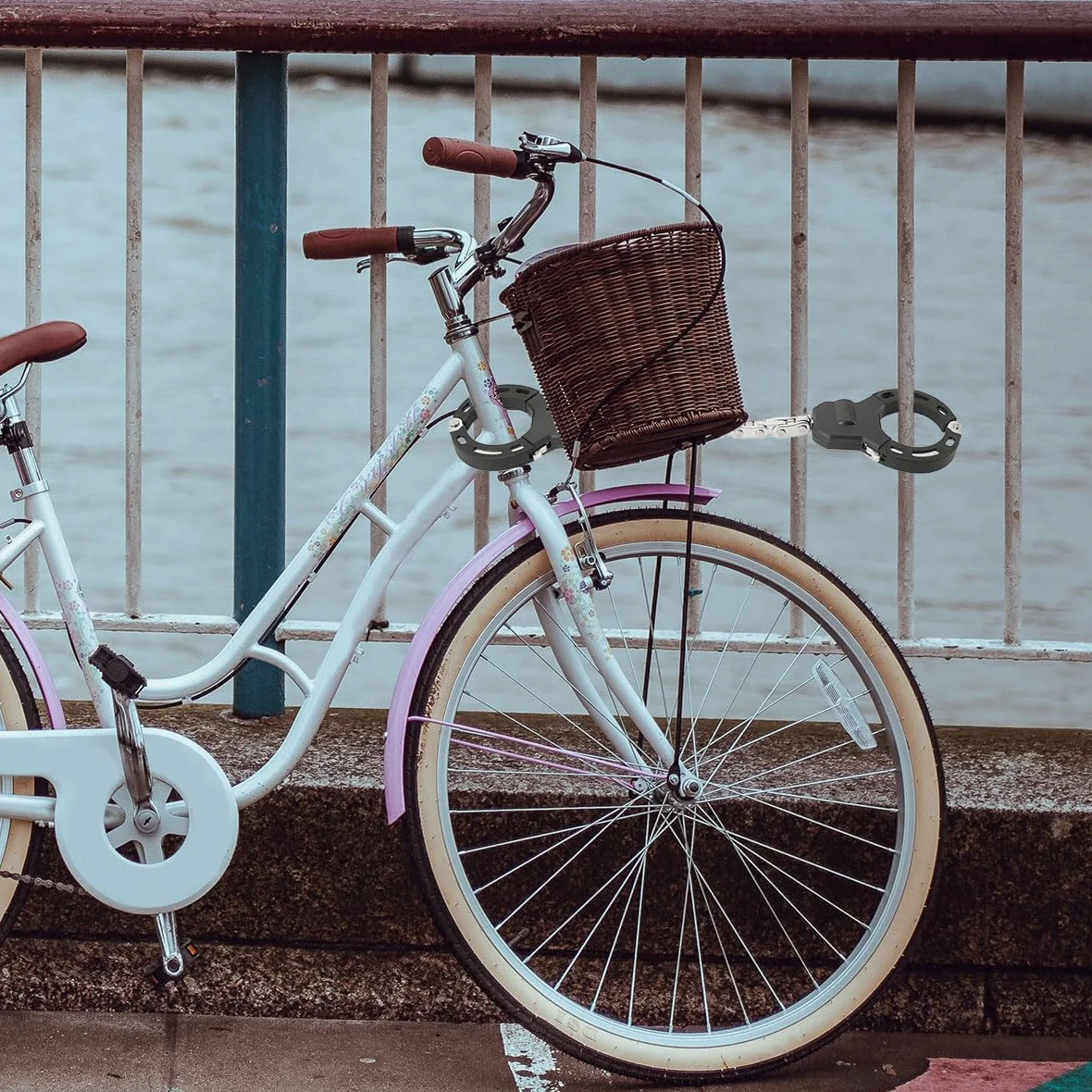 Antivol Trotinette Electrique, Cadenas Trotinette Chaînes Antivol | Menotte Antivols Velo Avec Clés et Sac Etanche, 56cm, pour Trottinettes Vélo Electrique Scooter Bicyclette