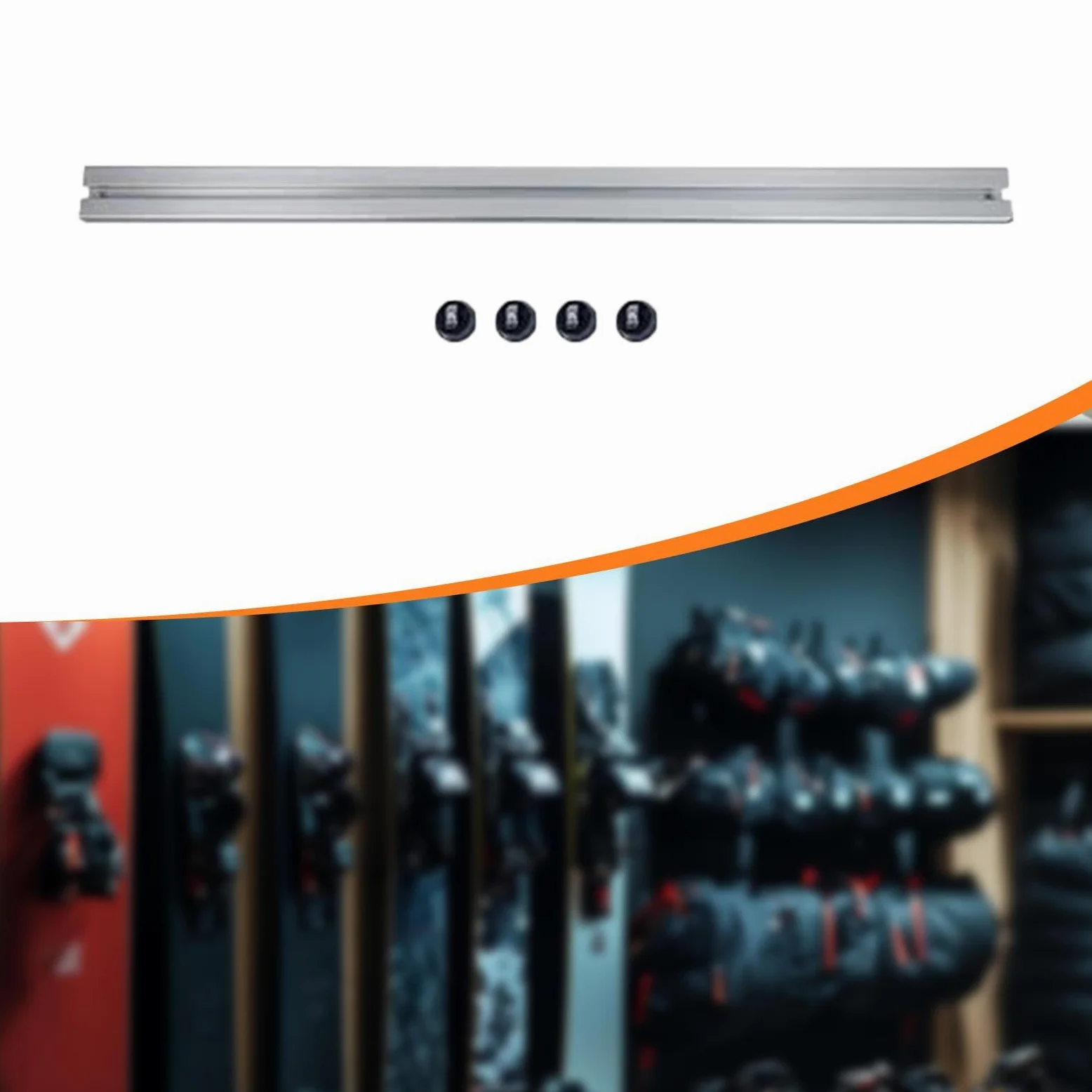 Snowboard Support Mural Porte-Ski Rangement Vertical Fixation Skateboard Surf Porte-équipement Aluminium pour Garage Maison Abri Convient Organisation