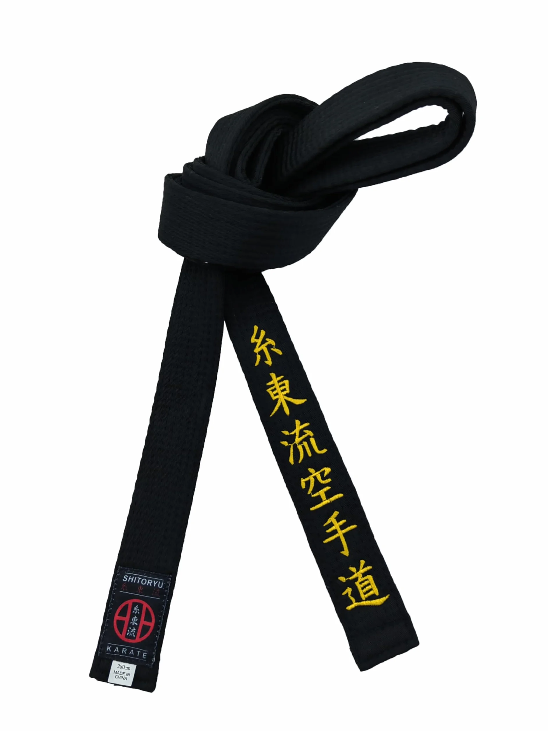 Shito-Ryu Karaté Ceinture noire 4,1 cm large brodé japonaise unisexe