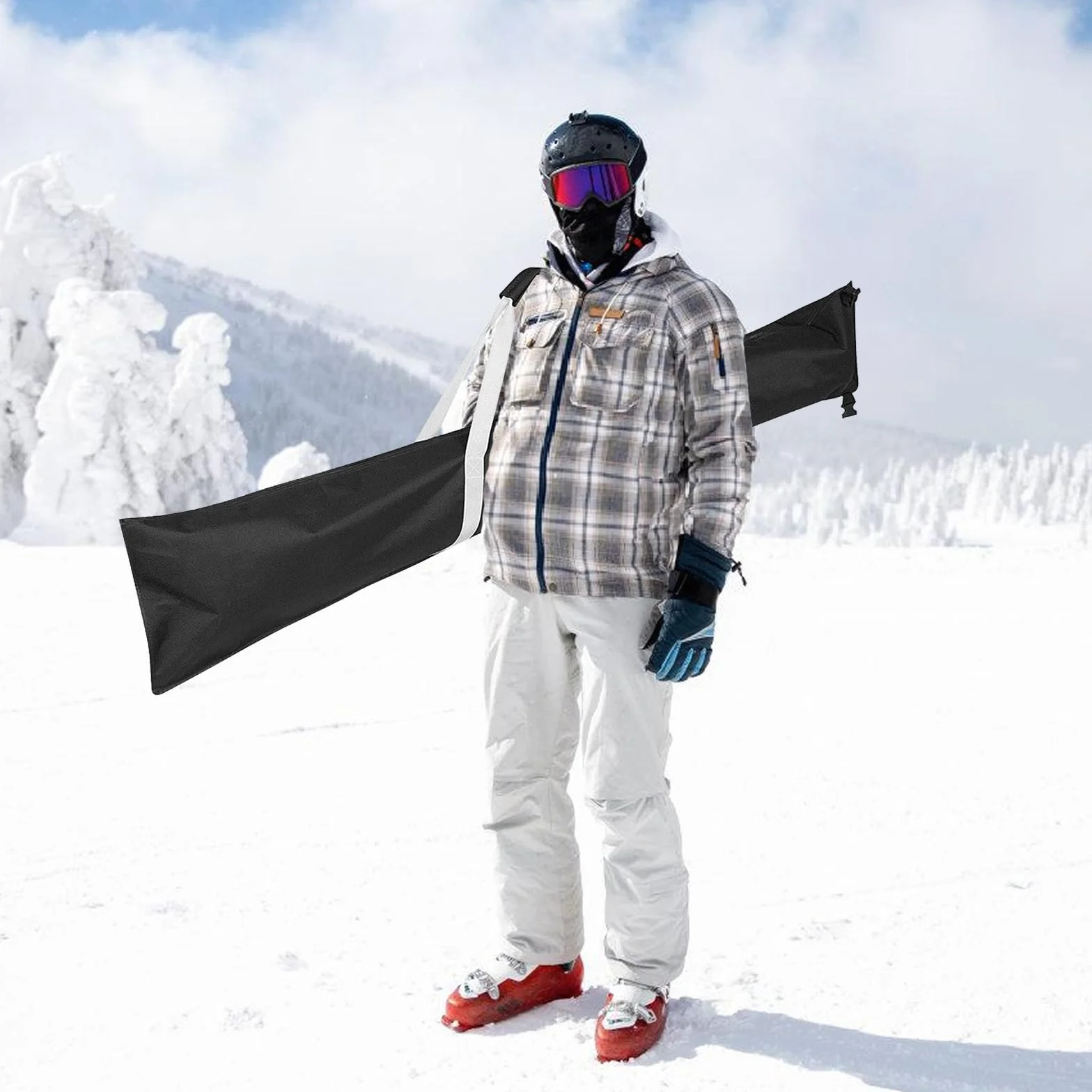 BORDEAG Sac de Ski et Voyage Housse Rangement pour Skis 185×33cm