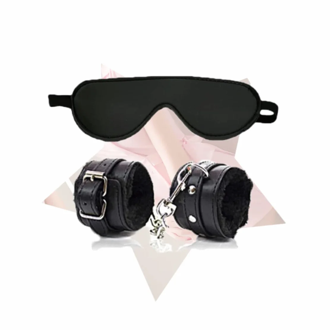 Fixation Multi-usages Yeux bandés Cuir Noir