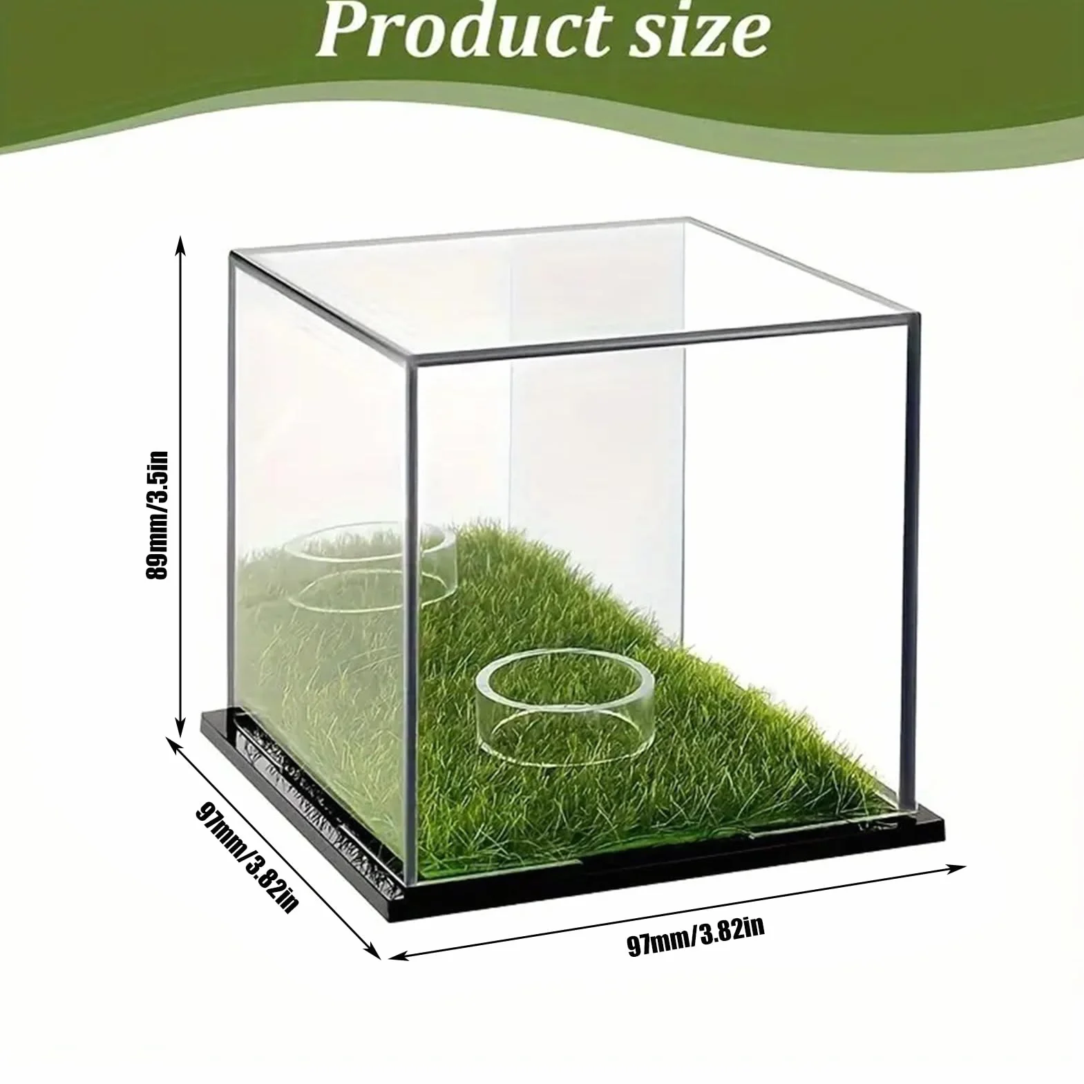 Support de balle de golf transparent, présentoir acrylique 2 pièces, boîte de rangement anti-poussière