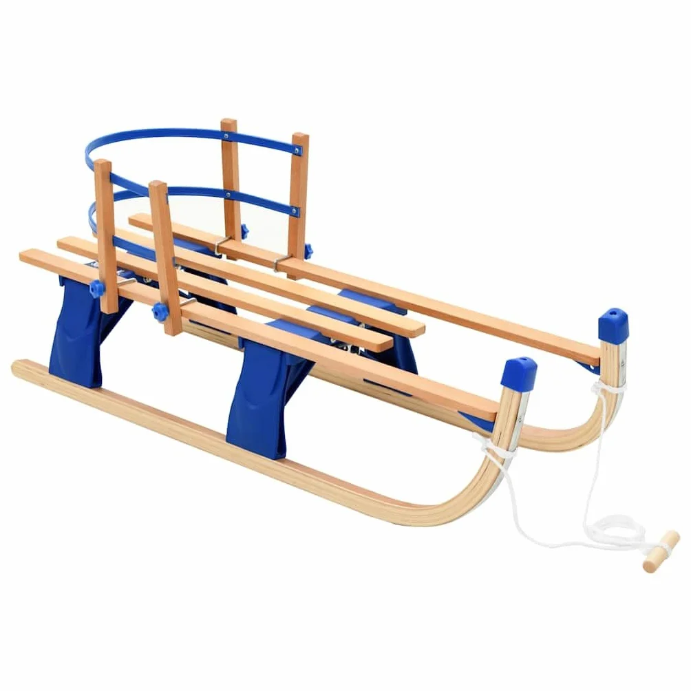 Générique Traîneau Pliable en Bois avec Dossier 119 cm,Équipements Sportifs,Loisirs de Plein air,Activités & Sports d'hiver,Traîneaux,Beige,6.9 KG,91458