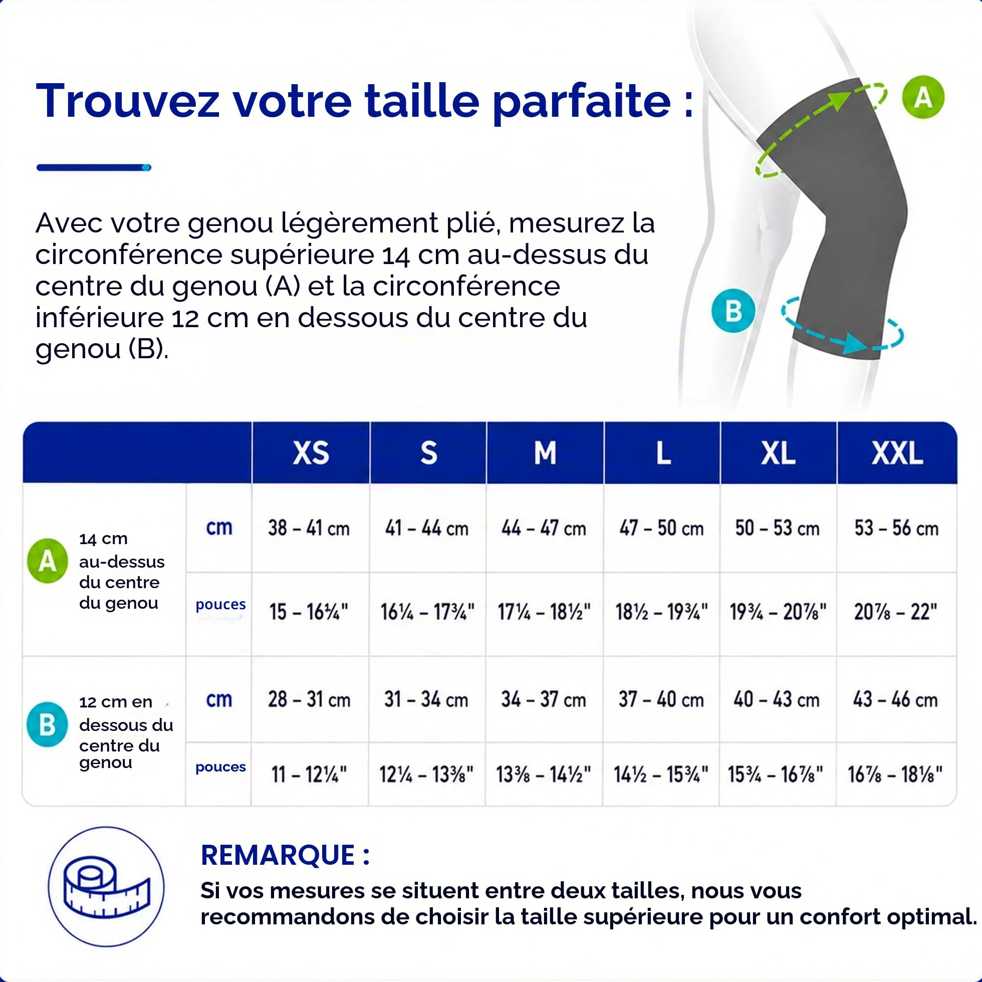BAUERFEIND Genouillère „Knee Support“ avec Anneau en Silicone, Droit/Gauche