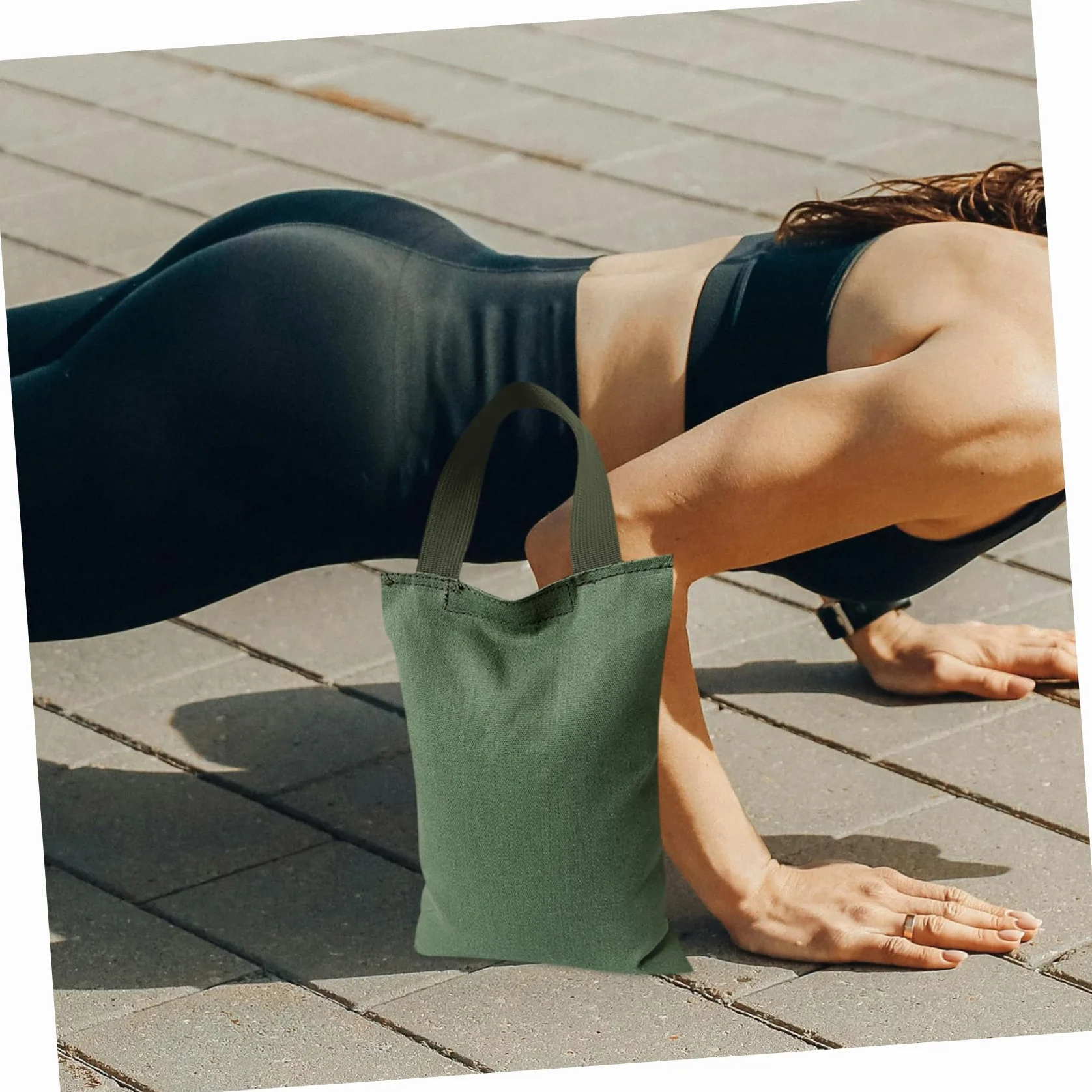 Toyvian De Sable Pondéré avec Poignée pour Yoga Fitness Musculation Gymnase Léger Ajustable
