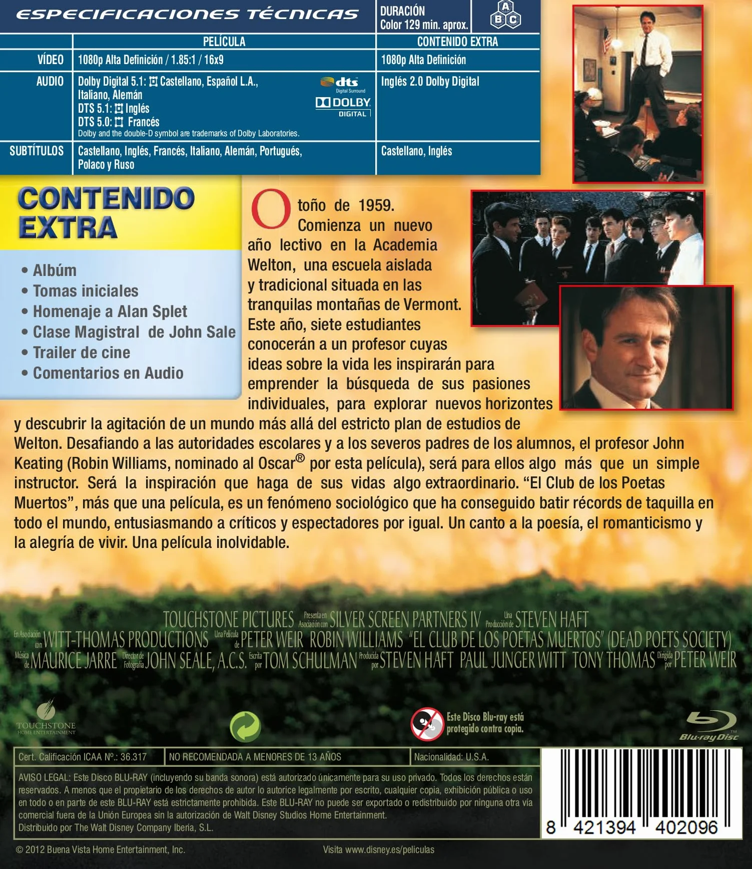 El Club De Los Poetas Muertos Blu-ray Europe Zone