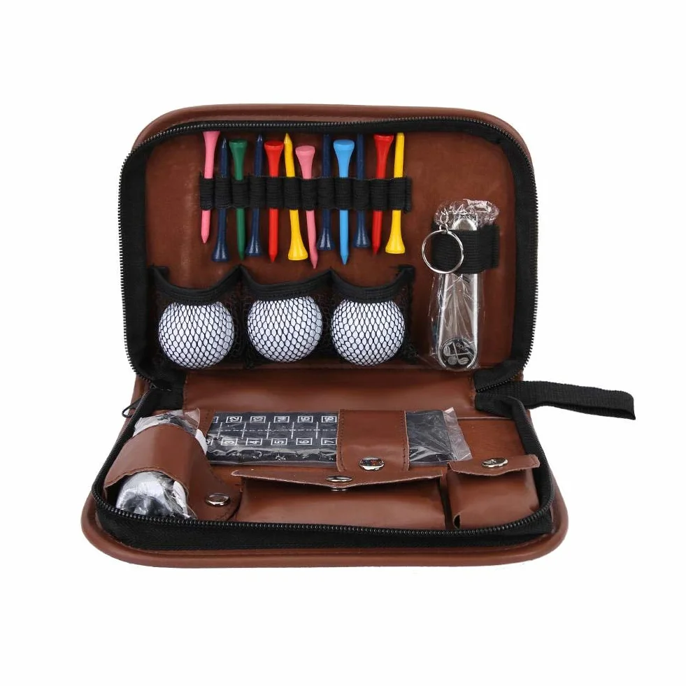 BuyWeek Sac de Trousse à Outils de Golf, Accessoires de Golf pour Homme et Femme, Trousse à Outils de Golf multifonctionnelle, Sac en PU pour Cadeau de Golf