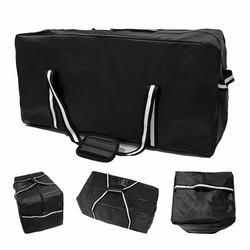 EasyByMall Sac d'équipement de hockey, sac de rangement portable multifonction en PVC étanche pour hockey sur glace, basket-ball, football