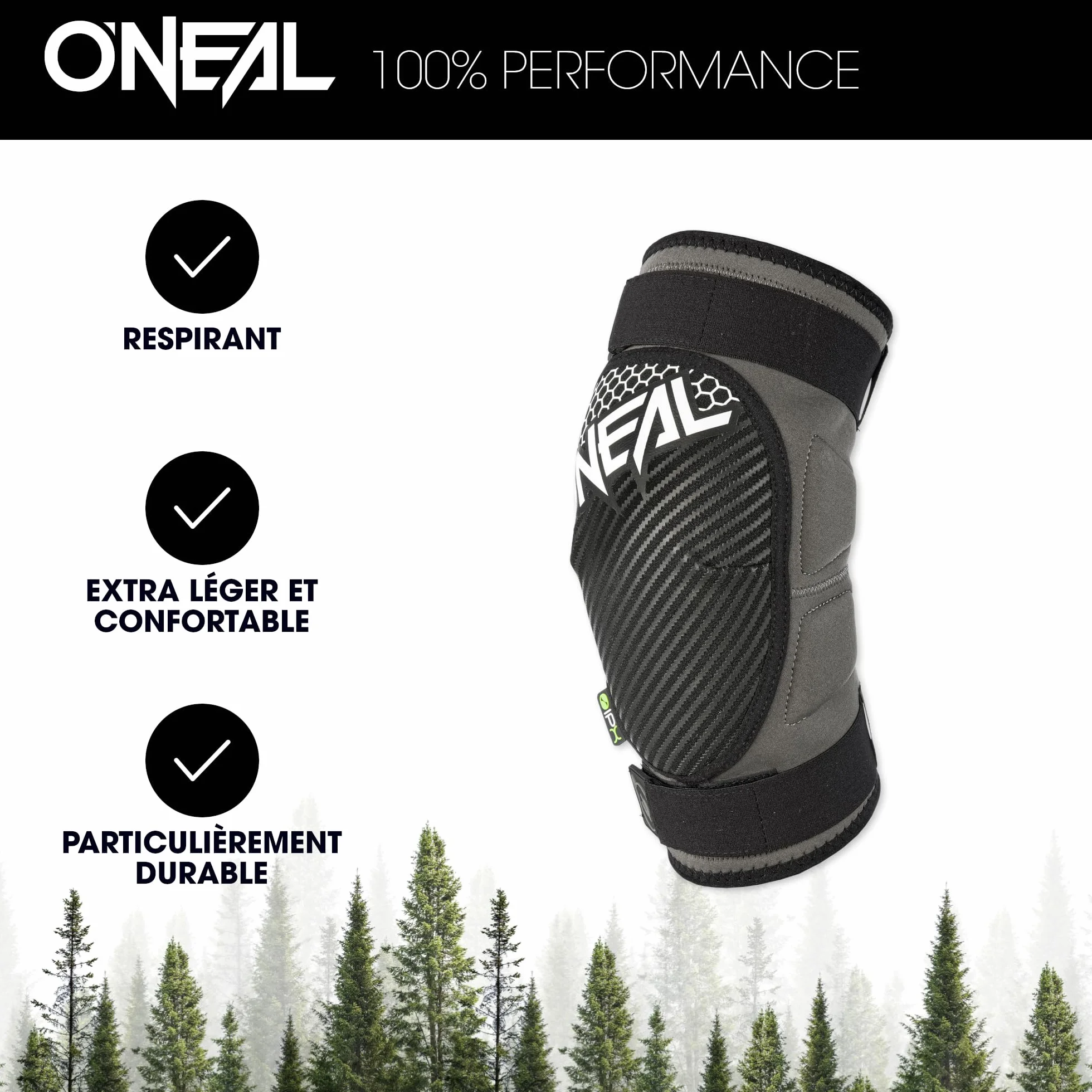 O'NEAL Protège-genoux DROP MTB BMX EN 1621-1 Adulte Gris Blanc