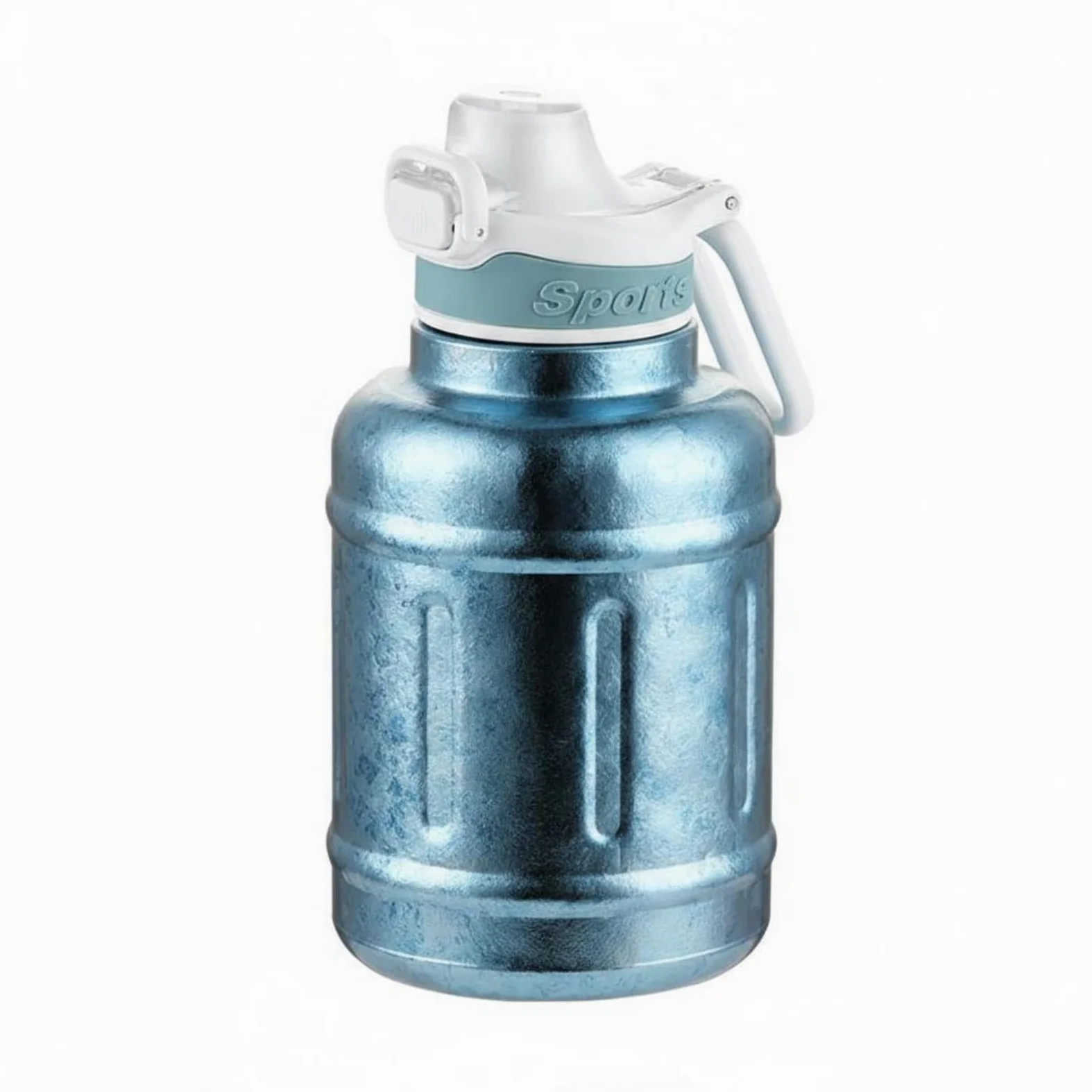 rockible Gourde de Sport En Titane Résistante à Chocs Bouteille D'eau En Titane Réutilisable Bouteille Portable Grande Capacité pour Extérieur, Bleu