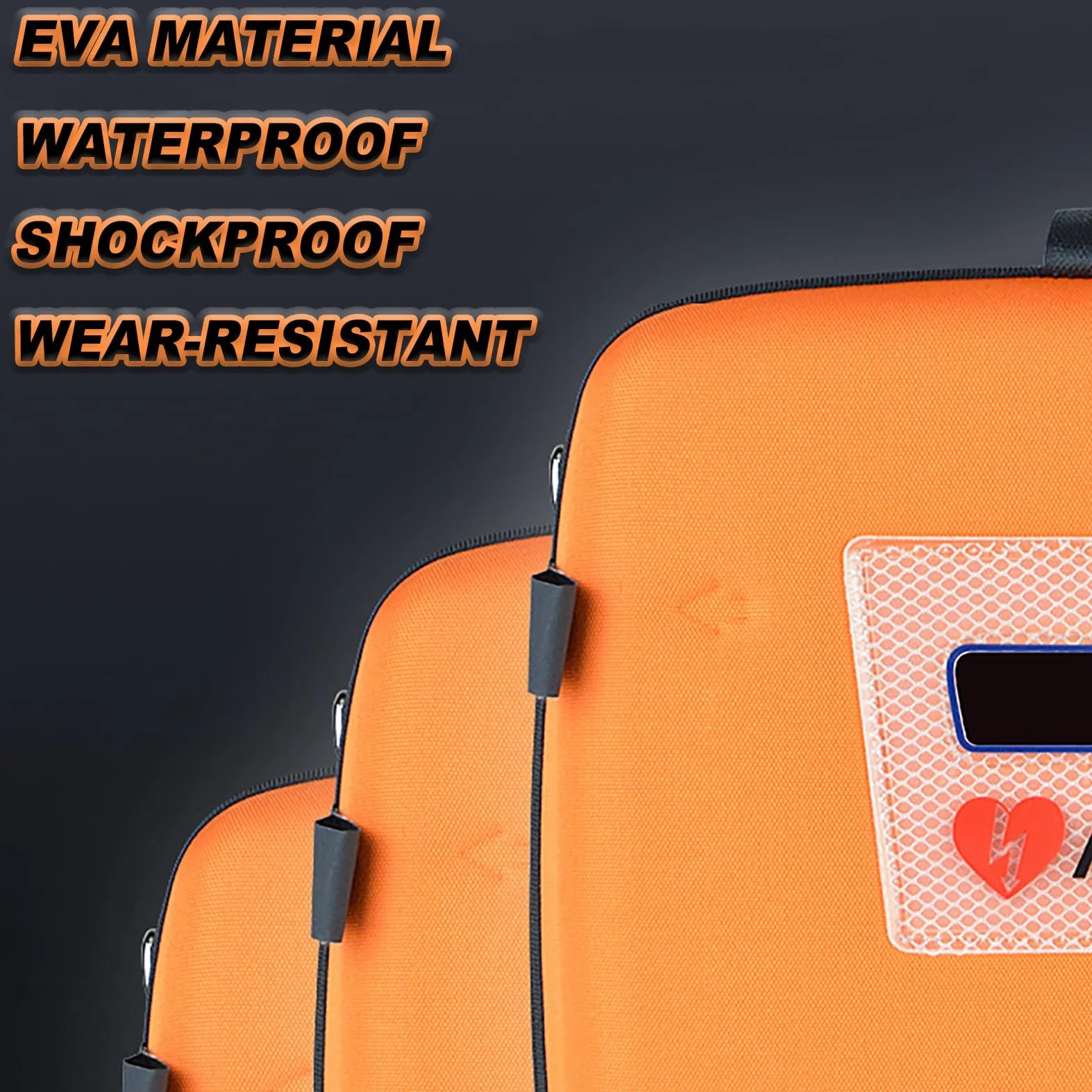 Sac de rangement portable for défibrillateur AED avec bretelles réglables | Sac de rangement d'urgence DAE accrocheur, conception à deux couches for la maison,le bureau et les lieux publics