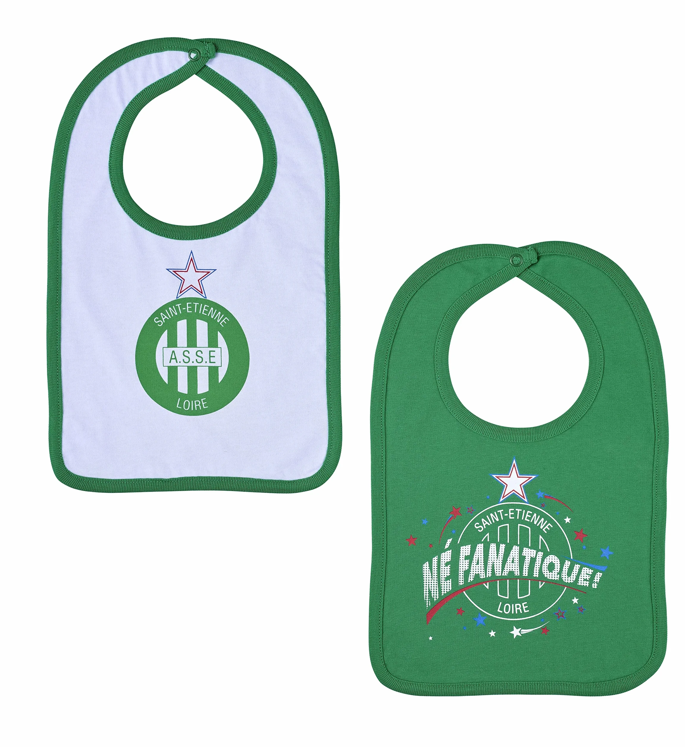 ASSE Bavoir bébé 2 x Collection Officielle