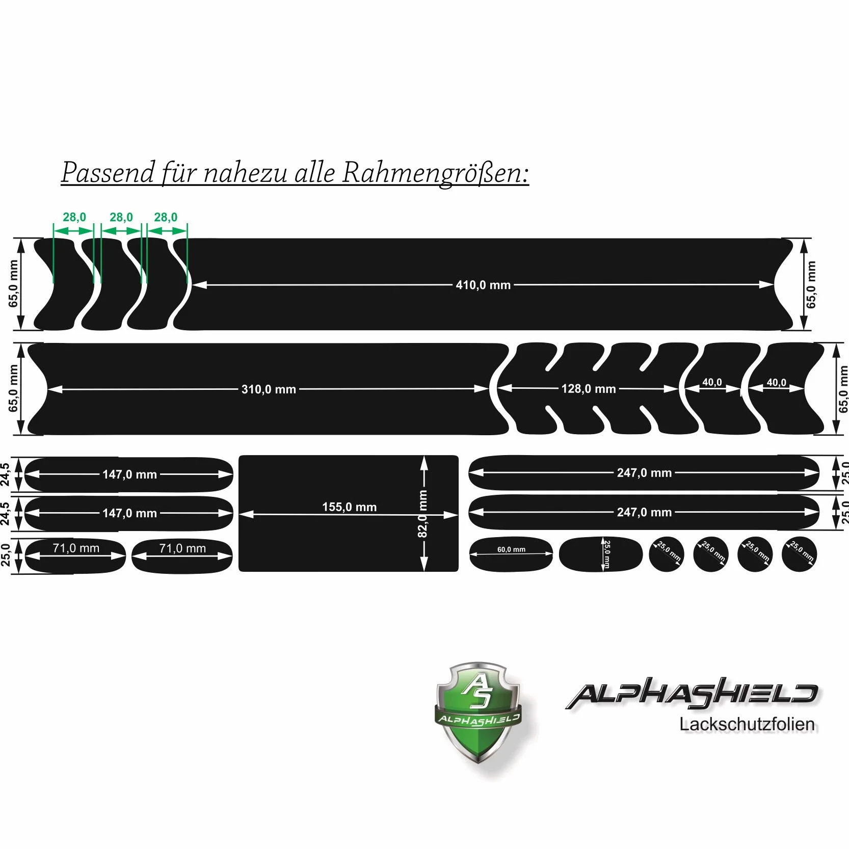 Film de protection peinture transparent pour vélo lot de 21