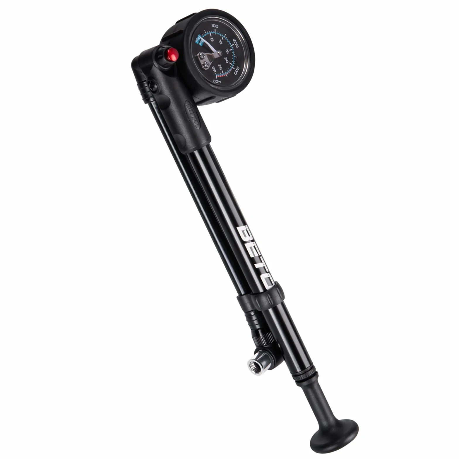 BETO Pompe à Chocs Haute Pression 400 PSI Max VTT pour Fourche et Suspension arrière Valve Schrader