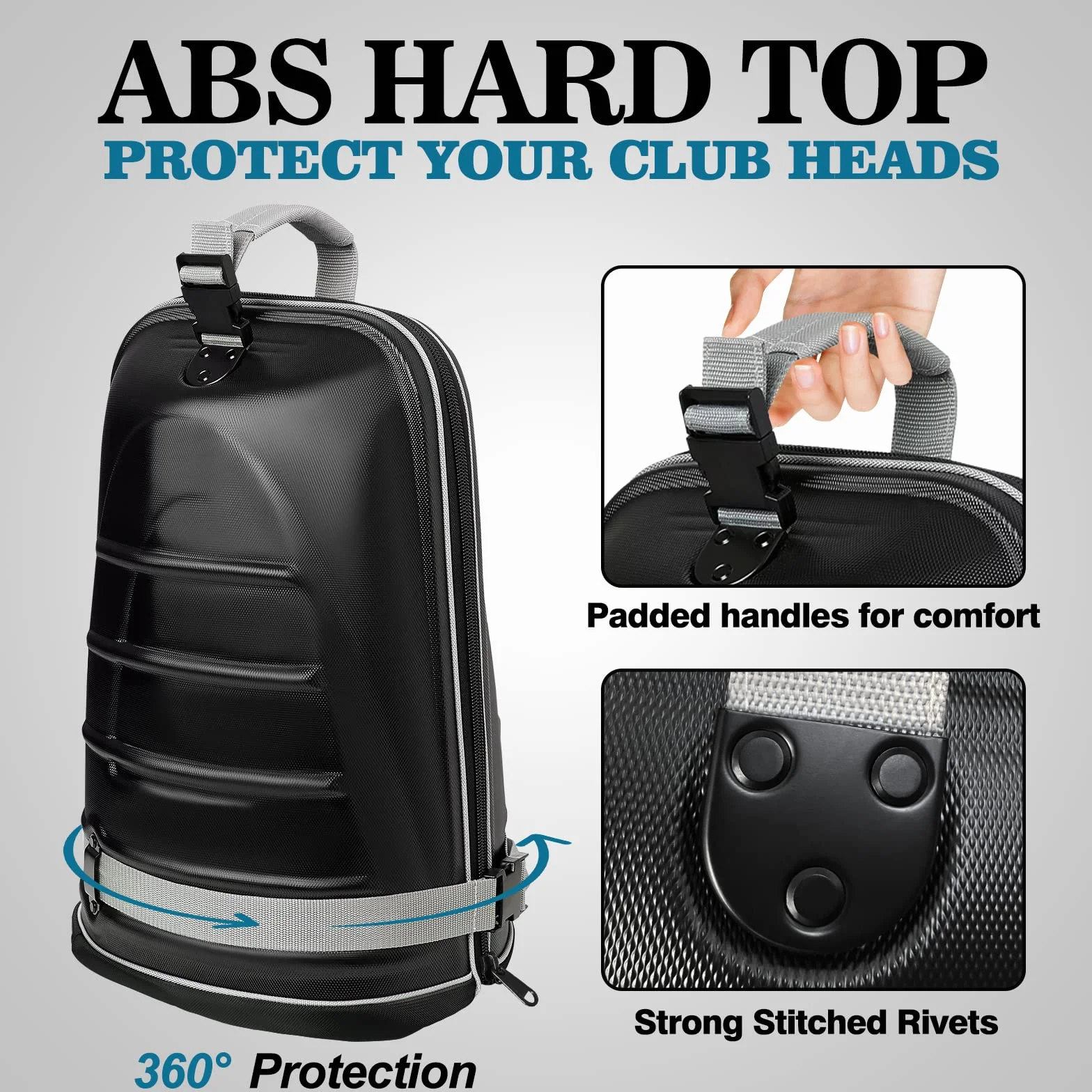 Yamato Sac de Voyage ABS Rigide pour Clubs de Golf avec Roues et Serrure TSA