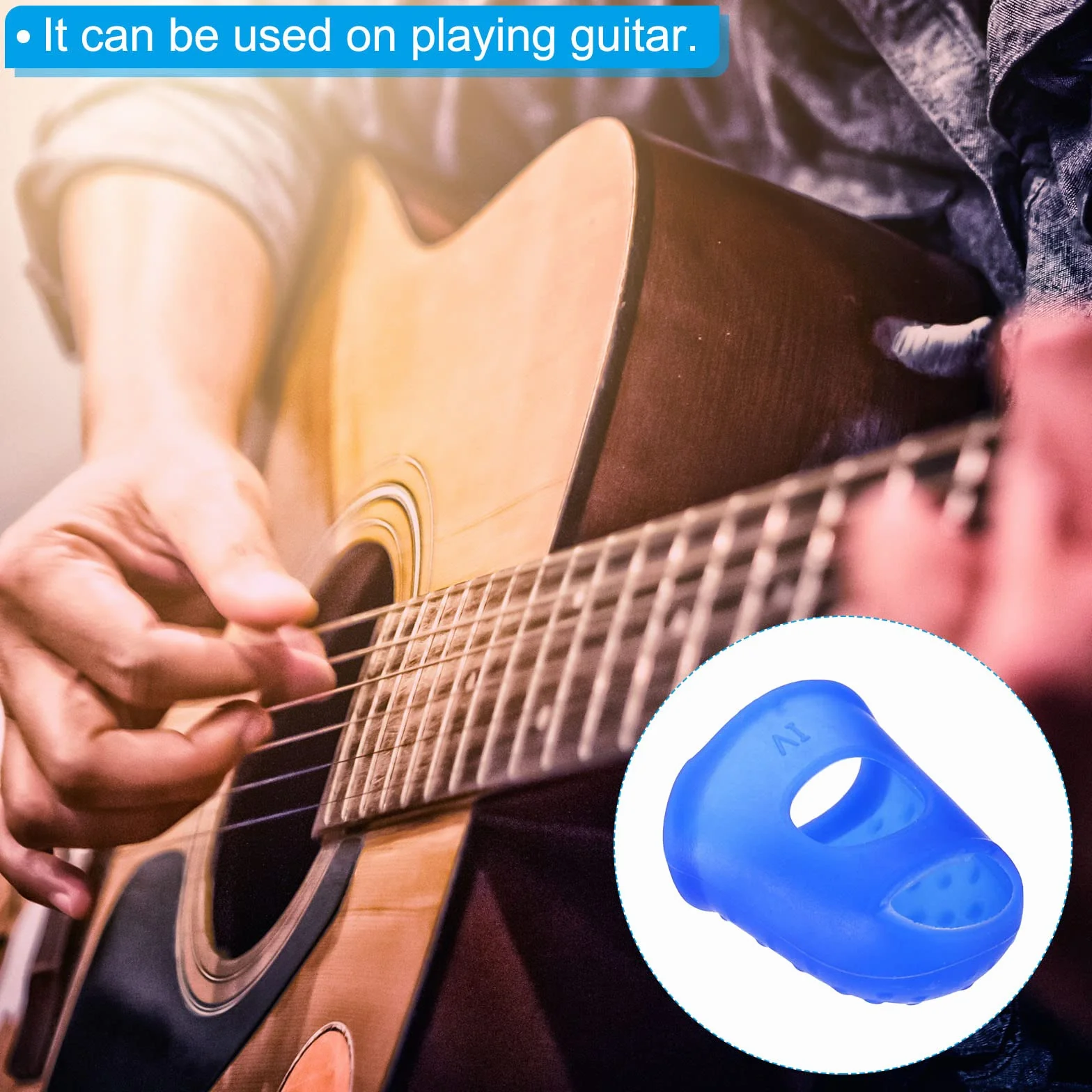 PATIKIL Embouts de Doigts Silicone 16 Pcs Protège-Doigts Pouce Transparent Bleu 4 Tailles