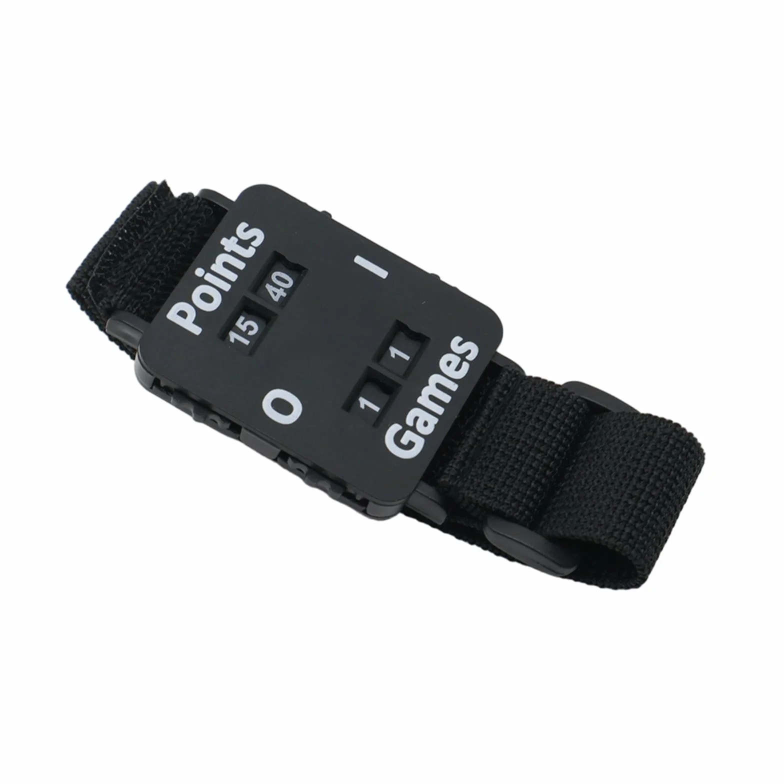Bracelet réglable pour tennis et sport, compteur d'affichage, sangle en résine, 30x4,5x3 cm, noir