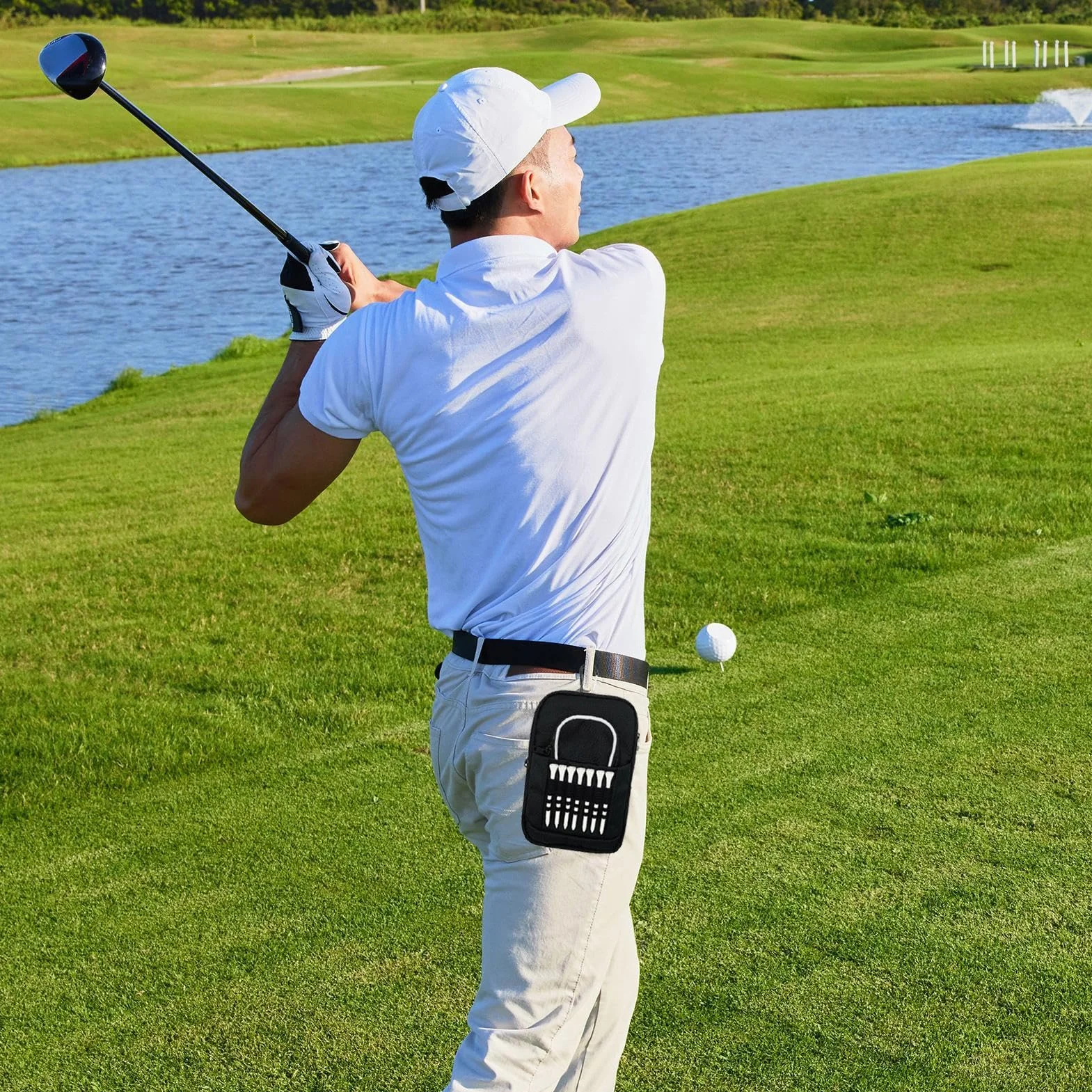 Sac pour balle de golf, pochette pour balle de golf | Organisateur de sac de golf Pochette pour objets de valeur de golf,Pochette pour balle de golf, sac organisateur de tee-shirt de golf, pochette po