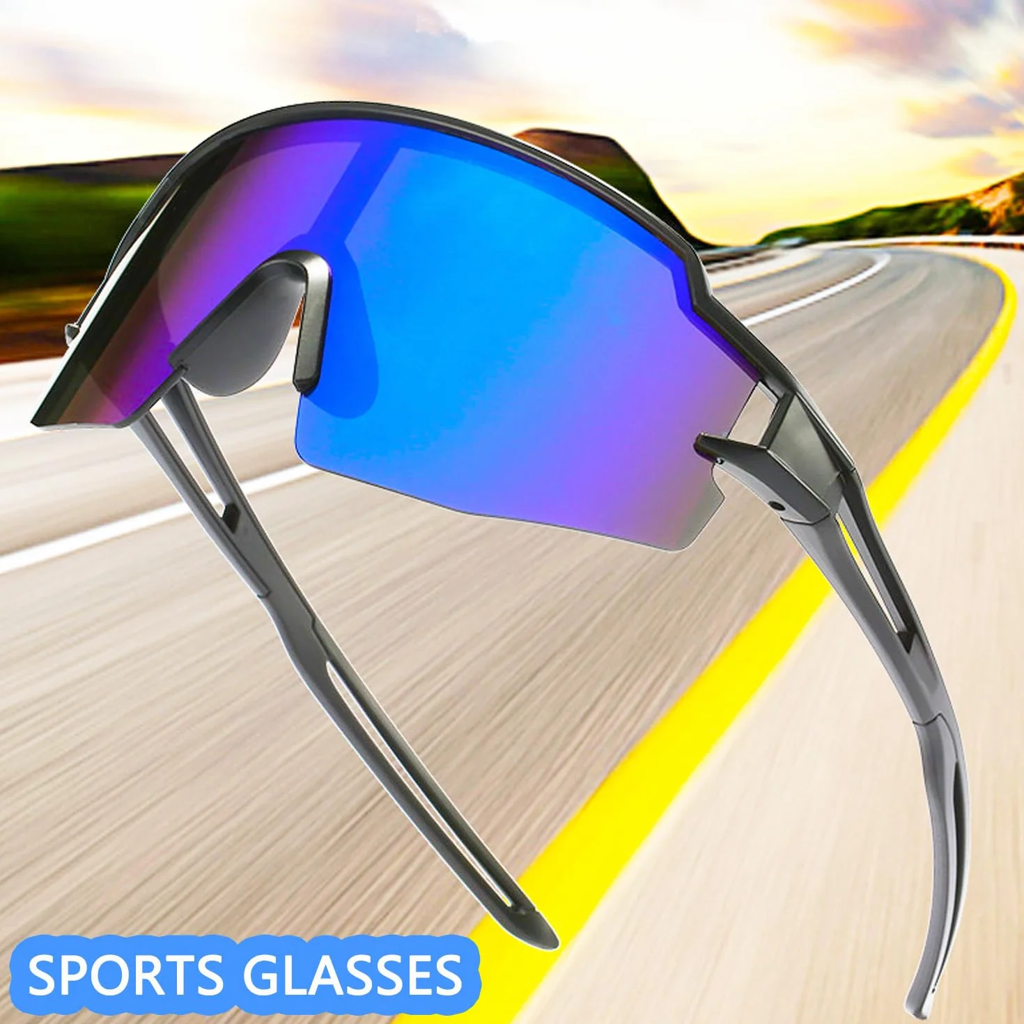 Lunette de Soleil Sport Polarisée UV400 pour Cyclisme Homme Femme