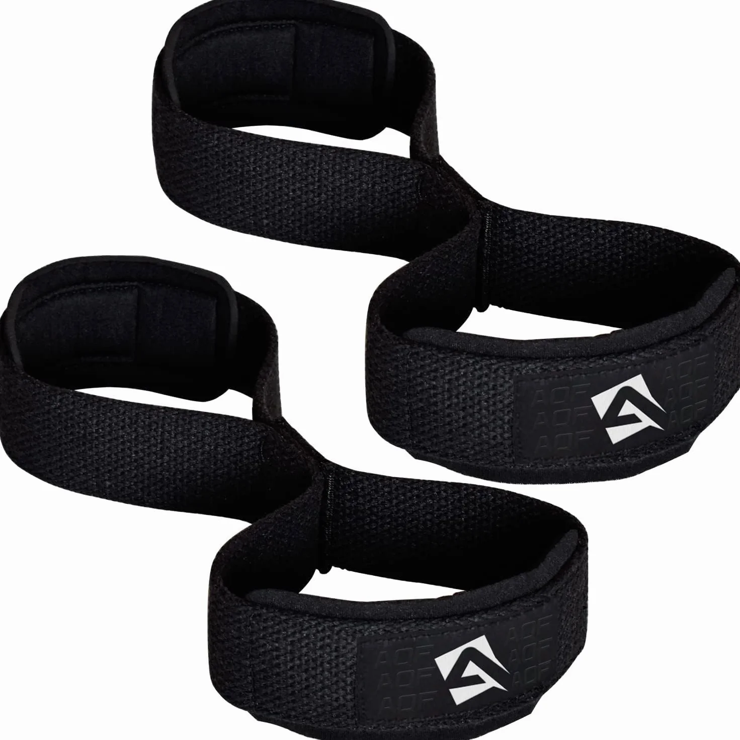 AQF Sangle de Tirage Musculation – Straps Poignet Rembourrés Néoprène Homme Femme Deadlift Powerlifting