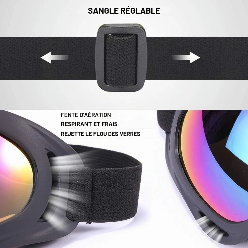 Lunettes de ski anti-buée UV unisexe pour snowboard cyclisme randonnée