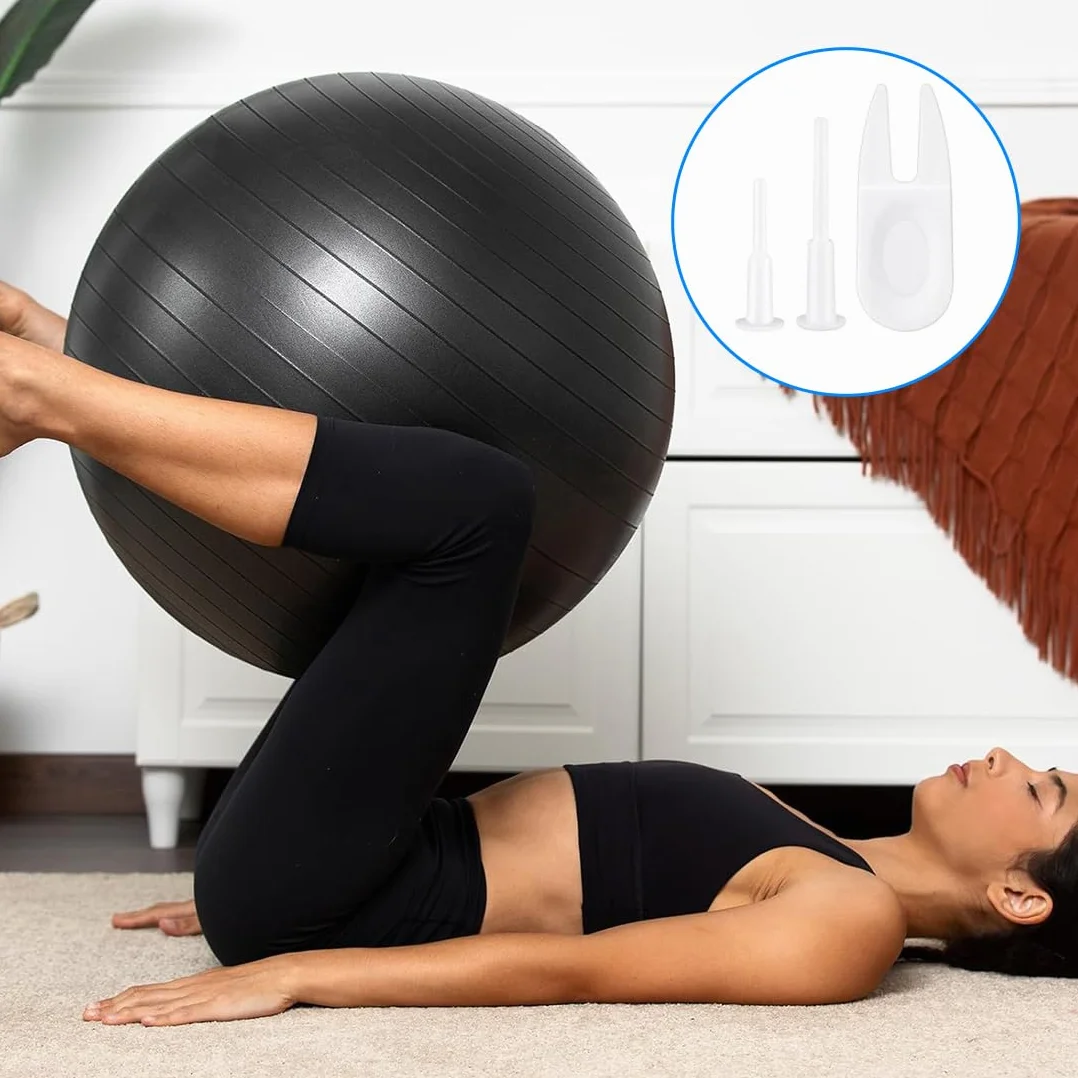 Bouchon d'air Yoga, Kit de Remplacement pour Ballon d'exercice, Tige de Prise de Rechange avec Outil Amovible