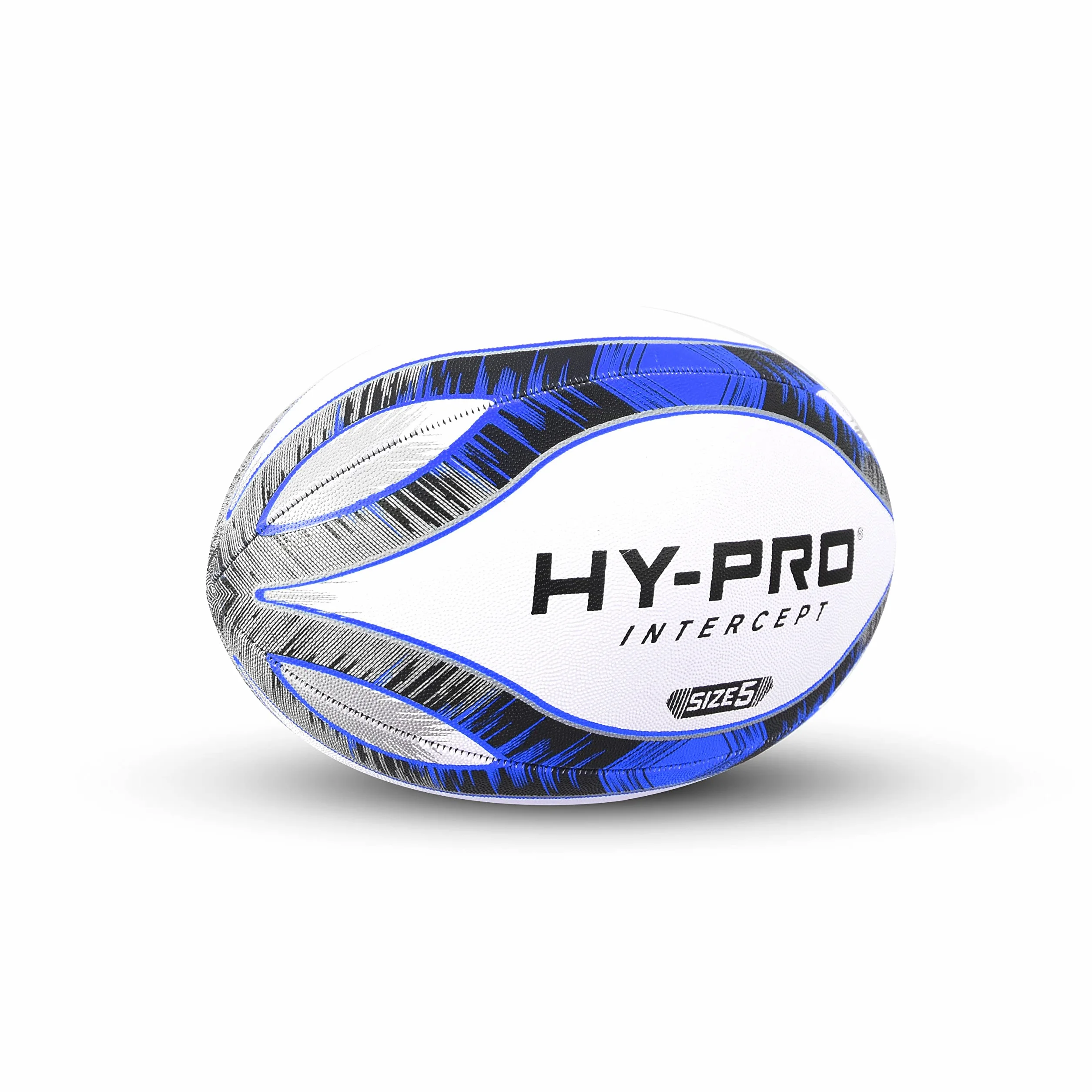 Hy-Pro Intercept Ballon de Rugby Taille 5 Caoutchouc Surface à Picots Entraînement Durable