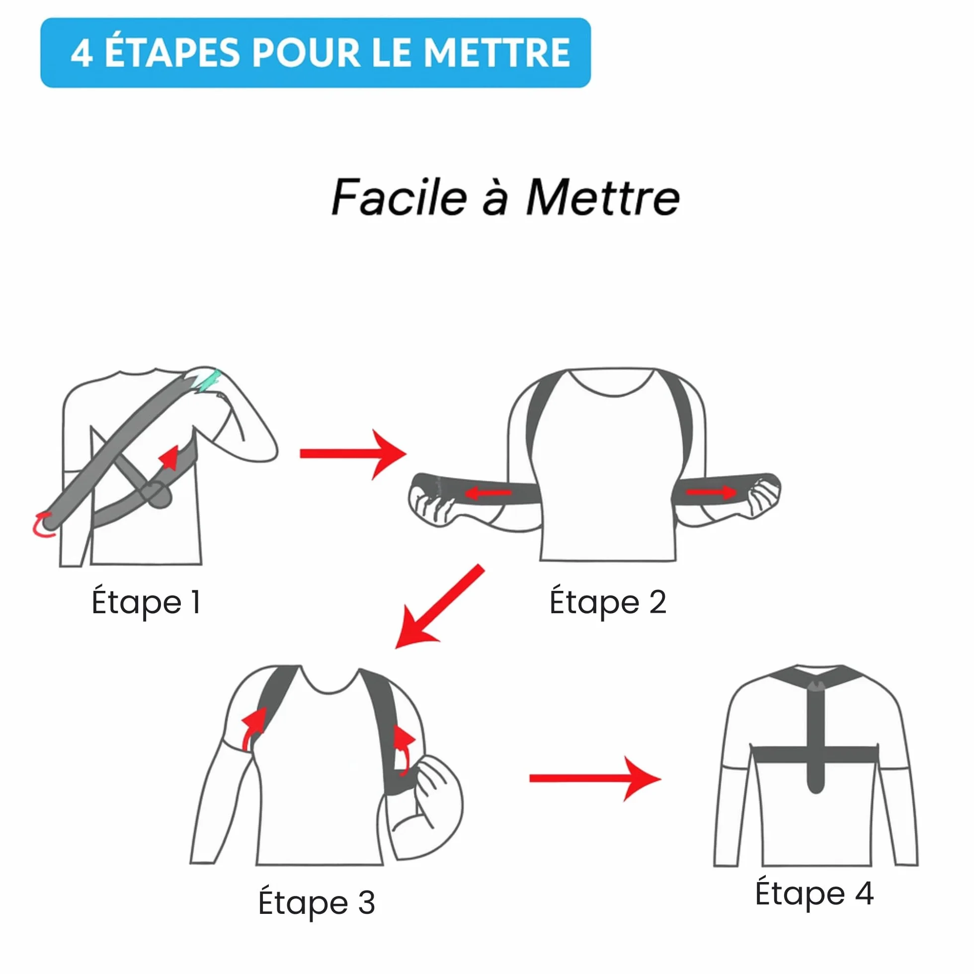 ALIGNO Correcteur de Posture Universel Homme Femme | Redresseur de Dos Réglable | Ceinture Lombaire Soutien Dorsal | Gilet de Dos avec Bretelles pour Alignement et Confort pour Améliorer la Posture
