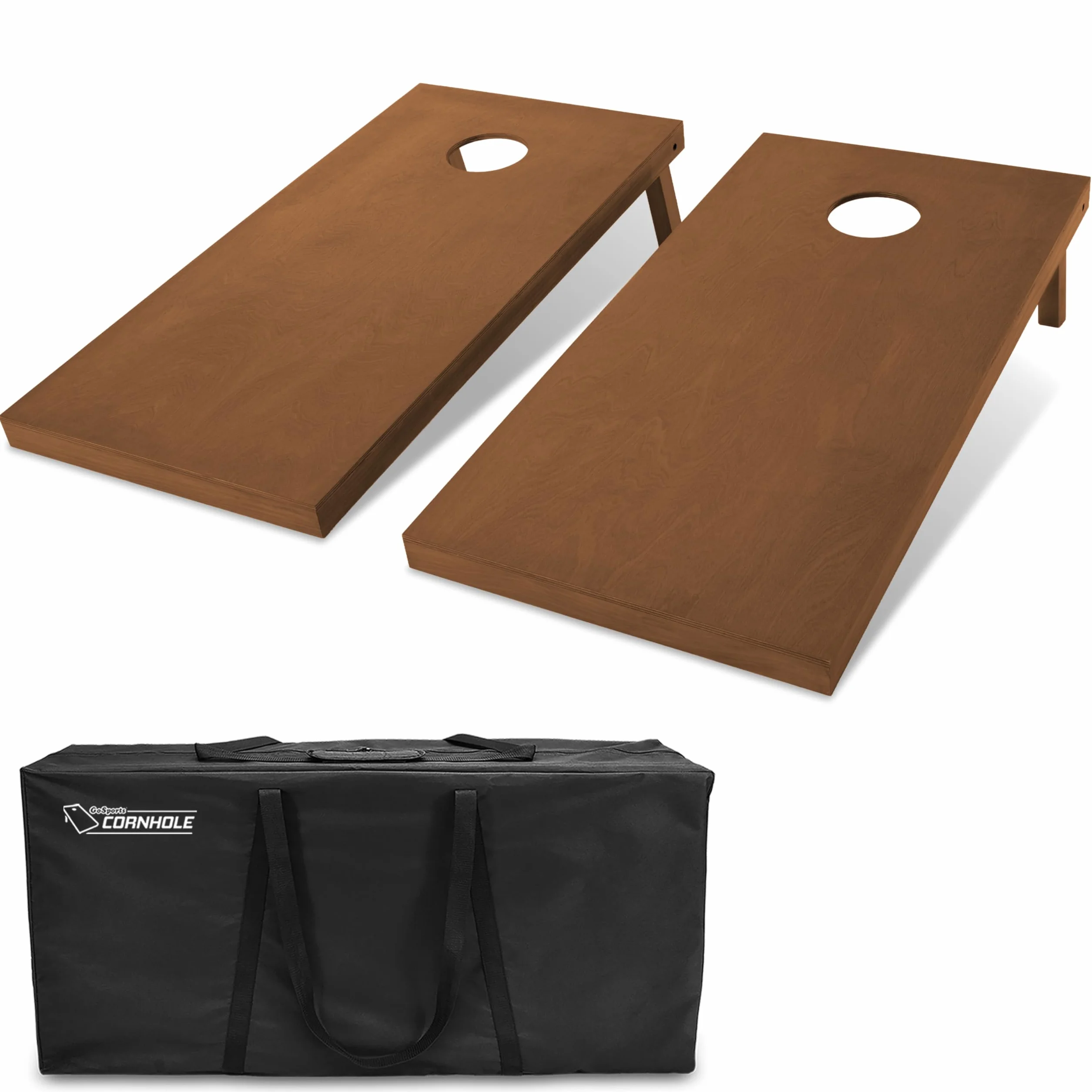 GoSports Lot de Planches de Cornhole en Bois Taille Réglementaire 122 x 60 cm avec Étui de Transport