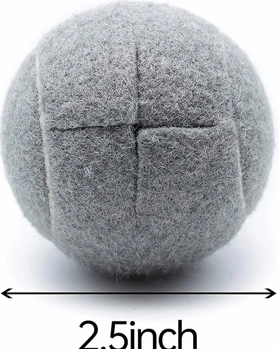 Balles de Tennis Prédécoupées pour Pieds de Meubles, Protection de Sol, Revêtement en Feutre, Gris, Lot de 16