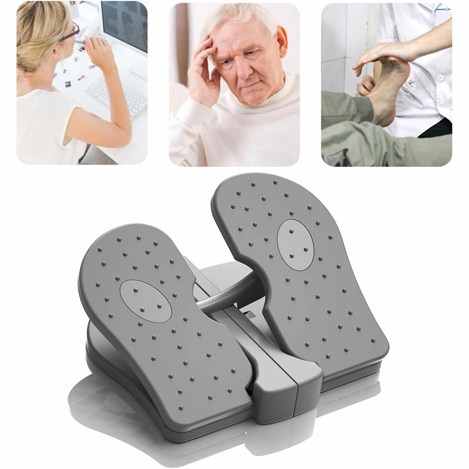 VGEBY Exerciseur de Jambe Pliable Silencieux, Machine Pas à Pas Antidérapant